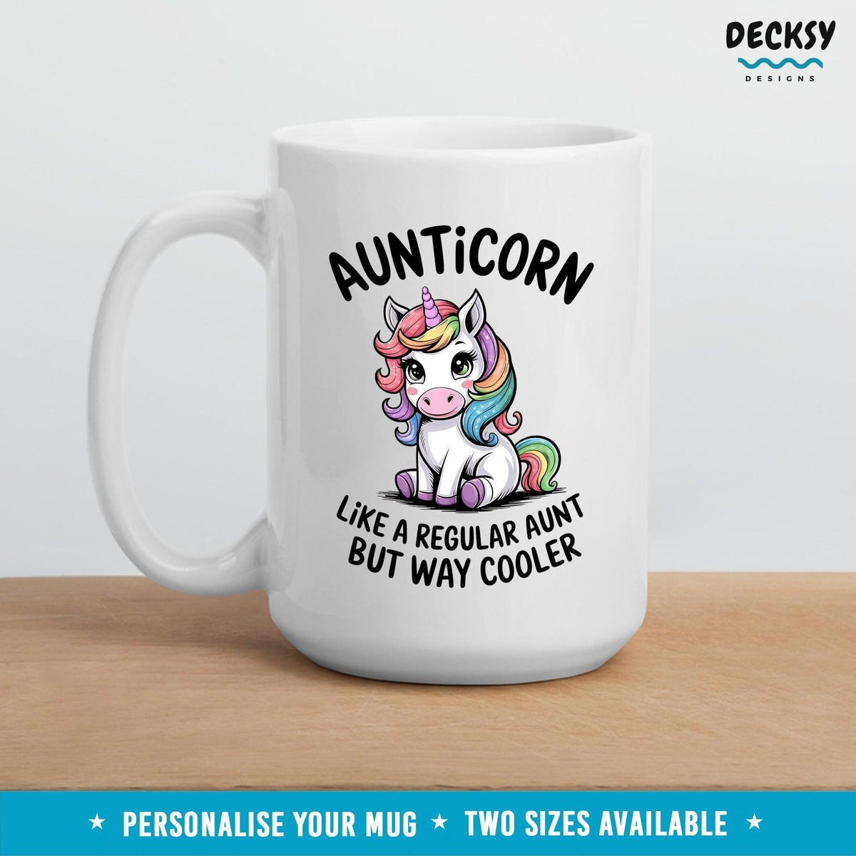 Unicorn Aunt Mug, Custom Aunt Birthday Gift, Aunticorn Mug, Aunt Coffee Mug, New Auntie Gift, New Aunt To Be Gift, Gift From Niece Mugs by DecksyDesigns