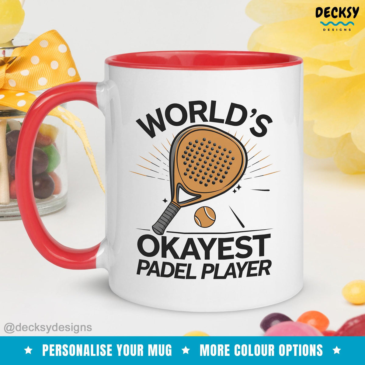 Padel Player Mug, Personalised Funny Padel Gifts, Sports Mugs, Padel Gift For Wife, Mom Dad Padel Gift, Padel Player Gifts, Paddle Tennis Mugs by DecksyDesigns