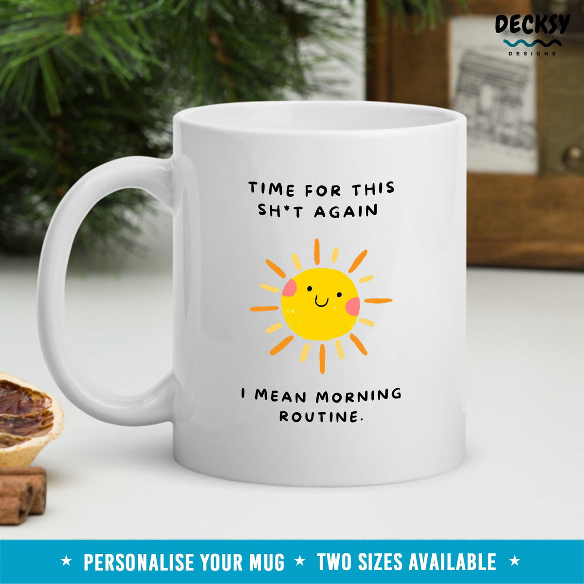 Funny Morning Mug, Custom Work Bestie Sarcastic Gift, Snarky Coffee Cup, Morning Routine Coffee Workout Cup, Office Mug Funny, Husband Gift Mugs by DecksyDesigns
