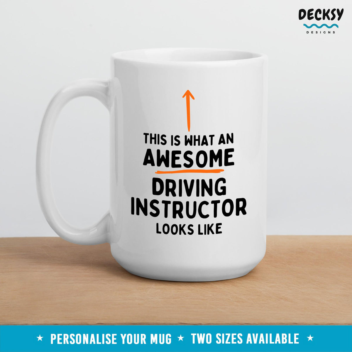 Driving Instructor Gift, Custom Coffee Mug, Gift From New Driver, Driving School Gift, Appreciation Gifts, New Learner Gift, Mugs For Men Mugs by DecksyDesigns