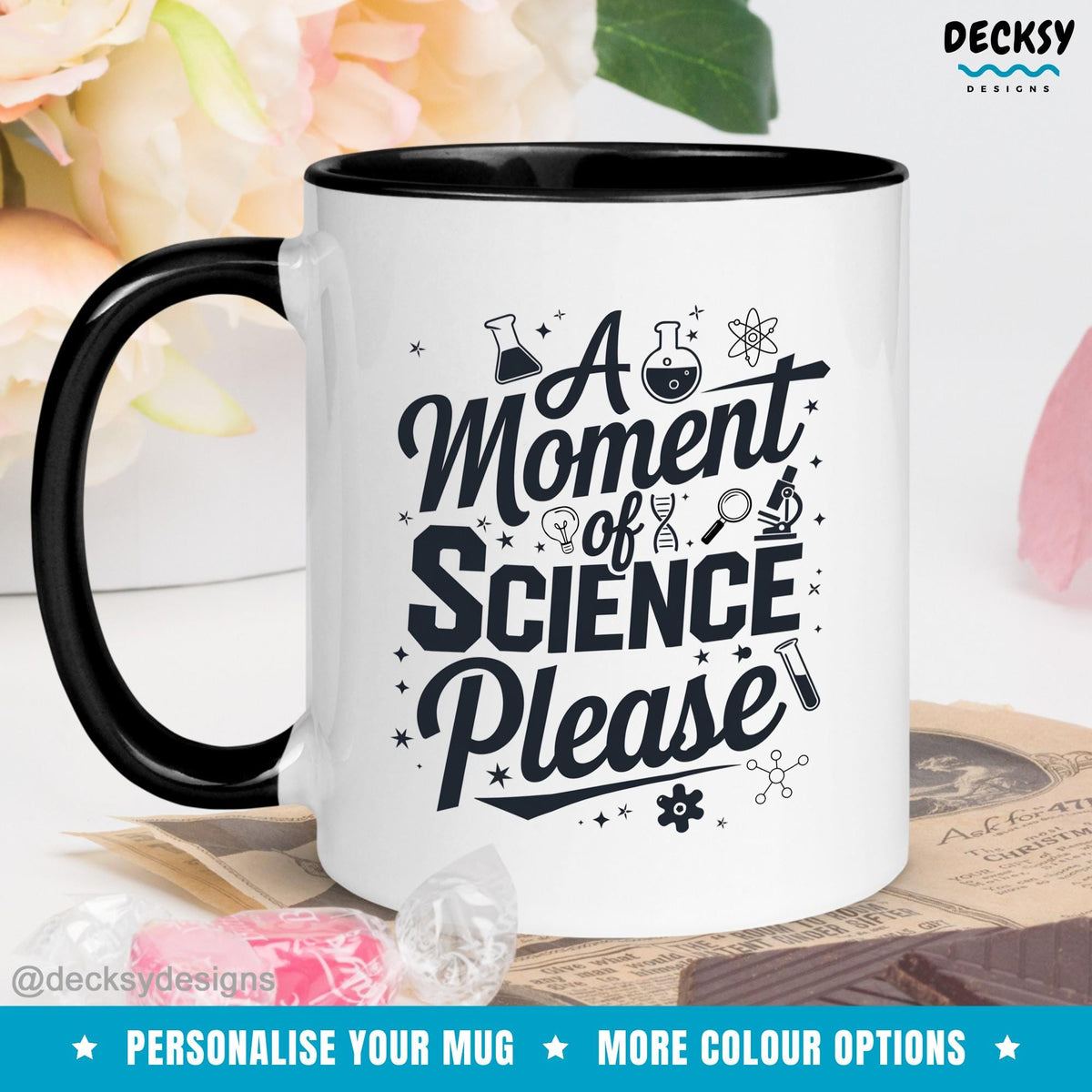 Science Coffee Mug: Personalized STEM Gift Mugs by DecksyDesigns