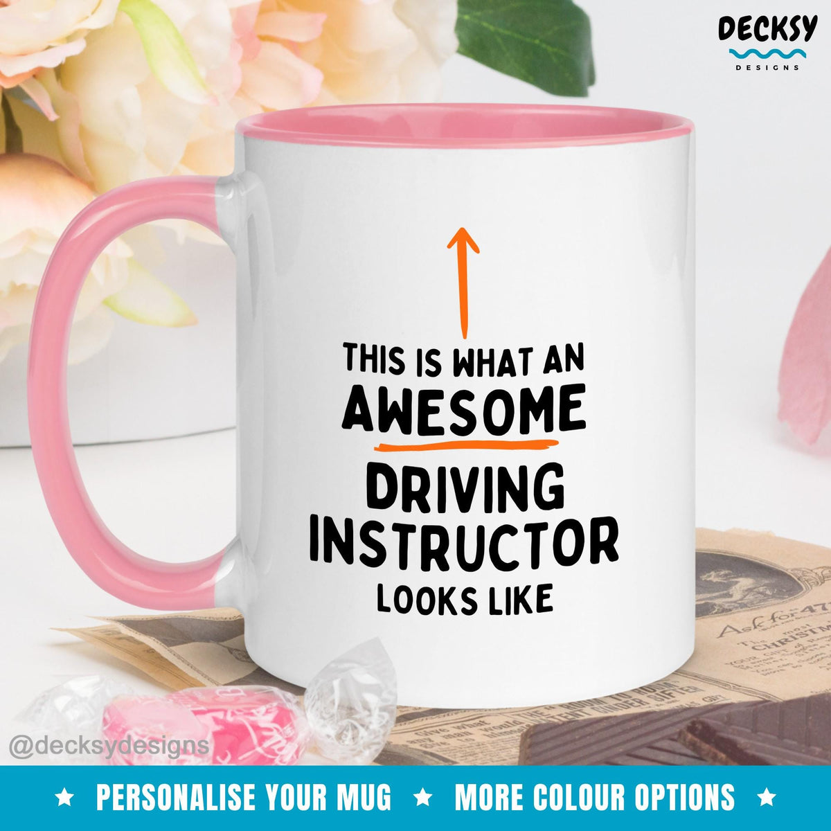Driving Instructor Gift, Custom Coffee Mug, Gift From New Driver, Driving School Gift, Appreciation Gifts, New Learner Gift, Mugs For Men Mugs by DecksyDesigns