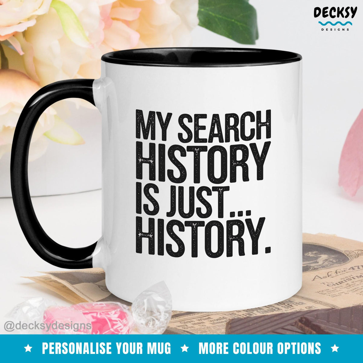History Lover Mug, History Buff Gifts, Custom Historian Mug, History Teacher, History Nerd Cup, History Major Gift, History Enthusiast Mug Mugs by DecksyDesigns