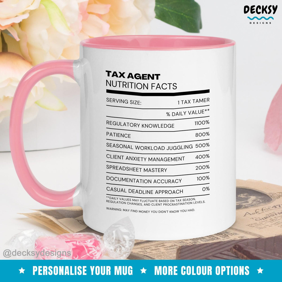 Tax Accountant Mug, Custom Accountant Gift, Gift For Bookkeeper, Tax Season Gift, Enrolled Agent Gift, Tax Preparer Mug, Accounting Mug Mugs by DecksyDesigns