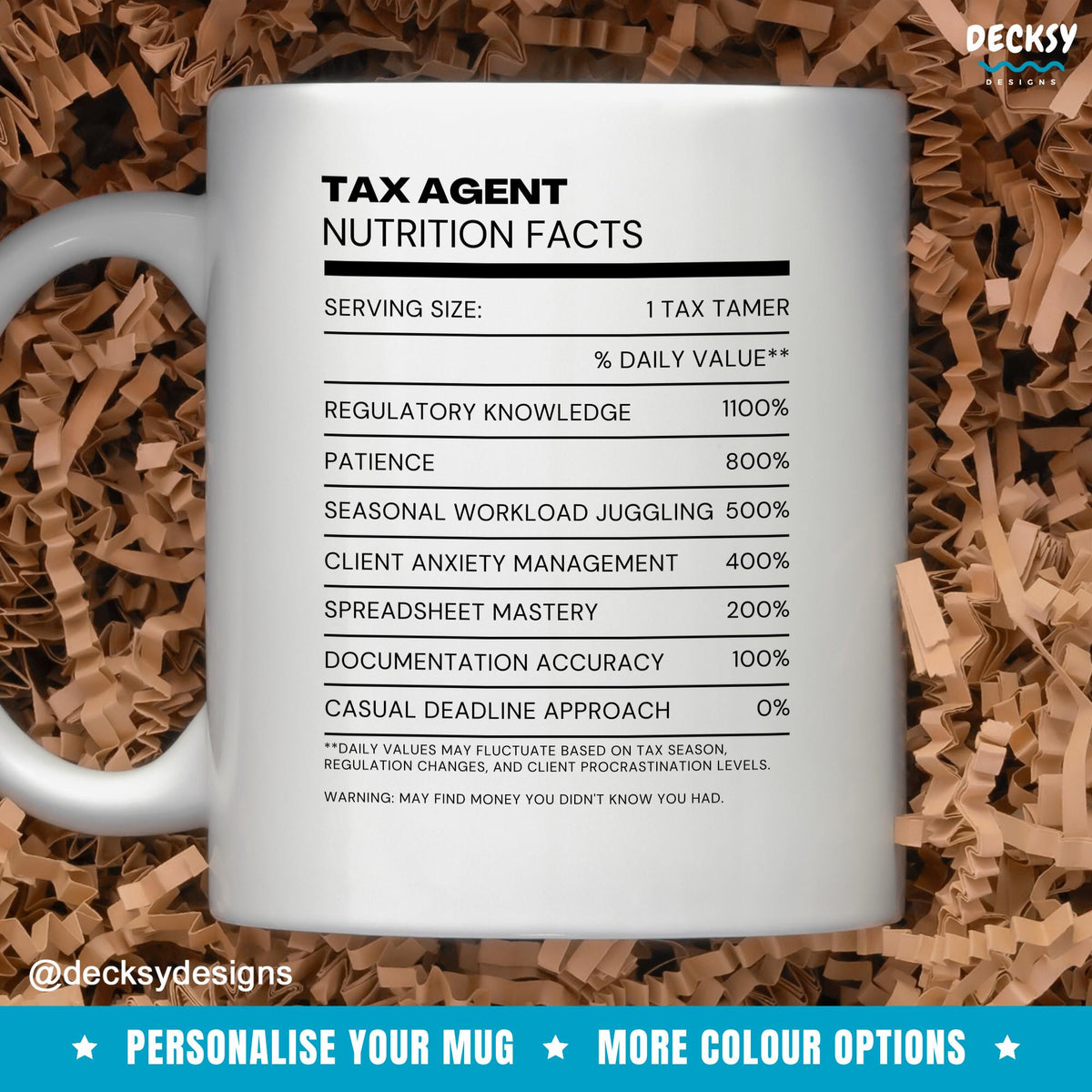 Tax Accountant Mug, Custom Accountant Gift, Gift For Bookkeeper, Tax Season Gift, Enrolled Agent Gift, Tax Preparer Mug, Accounting Mug Mugs by DecksyDesigns