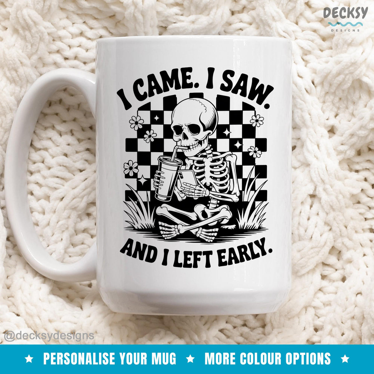 Introvert Coffee Mug, Custom Coworker Bestie Gift, Indoorsy Cup, Homebody Skeleton Mug, Antisocial Gift, Halloween Gift Men, Homebody Mugs Mugs by DecksyDesigns