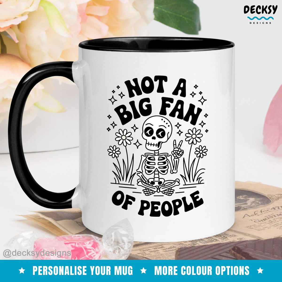 Introvert Mug, Funny Custom Office Employee Gift, Introverted Partner, Antisocial Mug, Coworker Birthday, Halloween Gift For Work Friend Mugs by DecksyDesigns