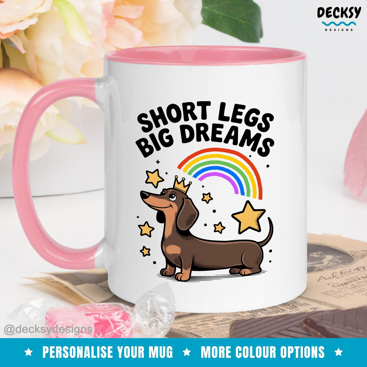 Custom Dachshund Mug, Personalised Dog Mug, Sausage Dog Dad Mum Gift, Dachshund Owner Coffee Mug, Funny Doxie Wiener Dog Mug, Dackel Tasse Mugs by DecksyDesigns