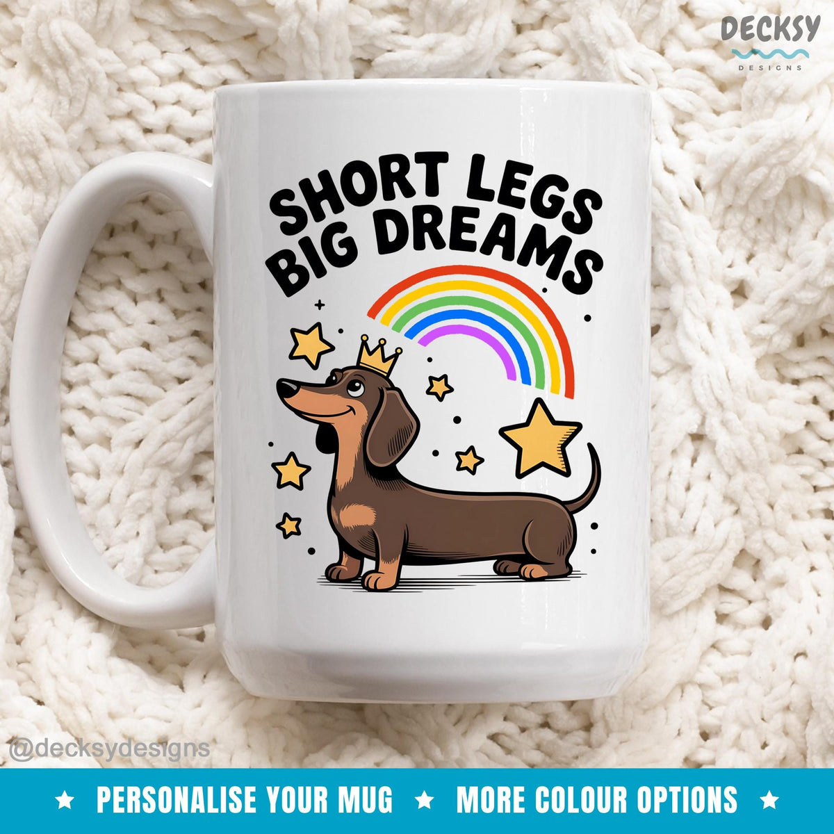 Custom Dachshund Mug, Personalised Dog Mug, Sausage Dog Dad Mum Gift, Dachshund Owner Coffee Mug, Funny Doxie Wiener Dog Mug, Dackel Tasse Mugs by DecksyDesigns