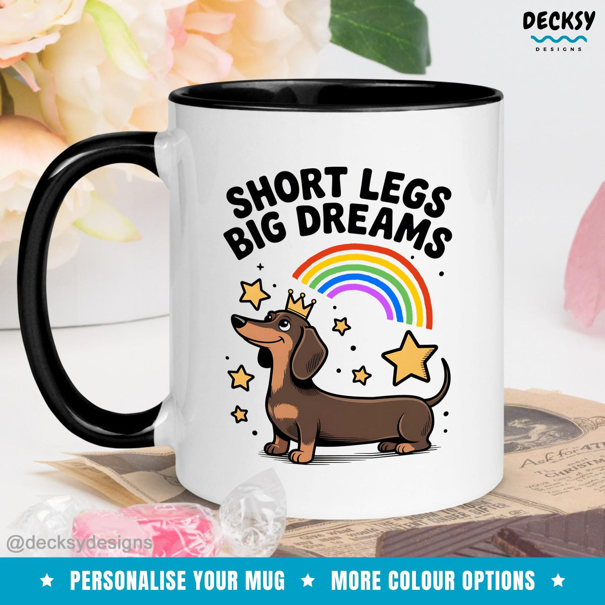 Custom Dachshund Mug, Personalised Dog Mug, Sausage Dog Dad Mum Gift, Dachshund Owner Coffee Mug, Funny Doxie Wiener Dog Mug, Dackel Tasse Mugs by DecksyDesigns