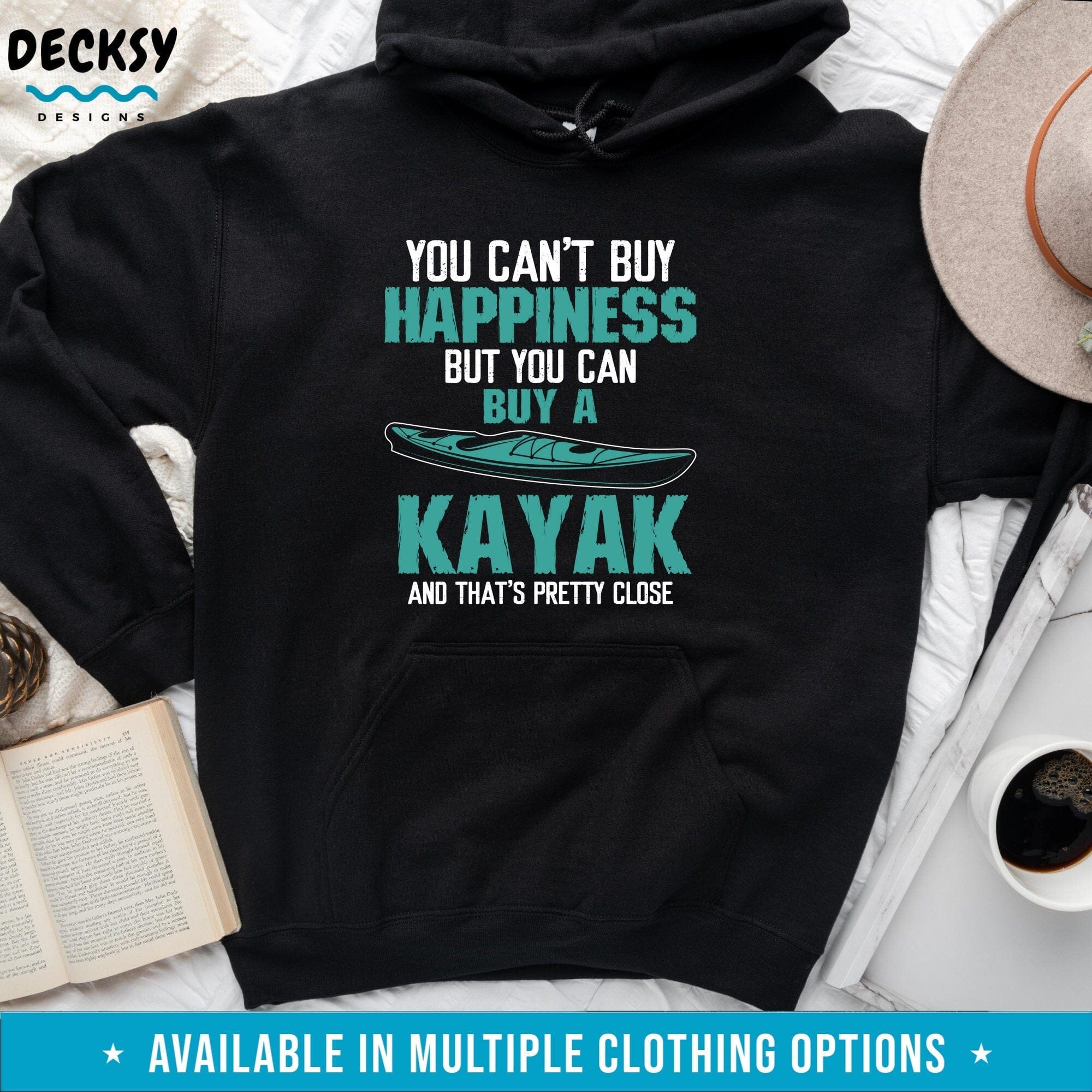 Kayaking T-shirt, Kayak Lover Gift-Clothing:Gender-Neutral Adult Clothing:Tops & Tees:T-shirts:Graphic Tees-DecksyDesigns