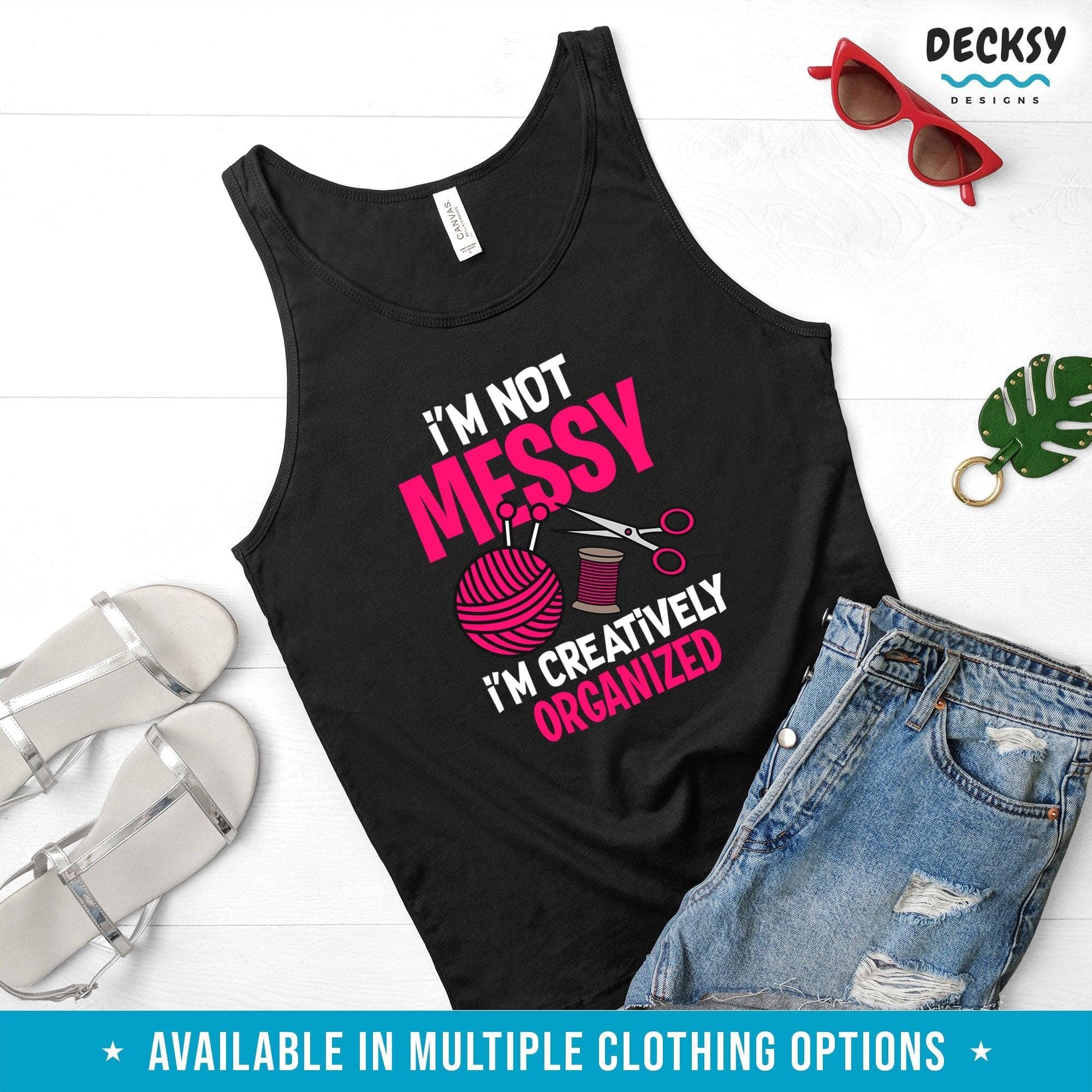 Knitting Shirt, Seamstress Gift-Clothing:Gender-Neutral Adult Clothing:Tops & Tees:T-shirts:Graphic Tees-DecksyDesigns