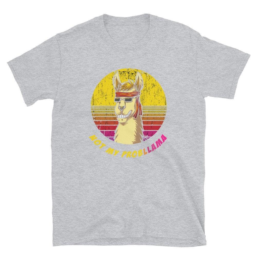 Llama Shirt, Funny Farm Animal Gift-Clothing:Gender-Neutral Adult Clothing:Tops & Tees:T-shirts:Graphic Tees-DecksyDesigns