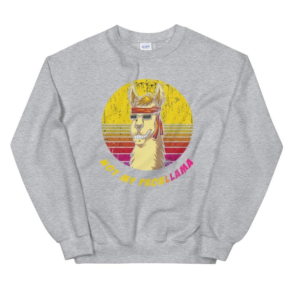 Llama Sweatshirt, Farm Animal Gift-Clothing:Gender-Neutral Adult Clothing:Hoodies & Sweatshirts-DecksyDesigns