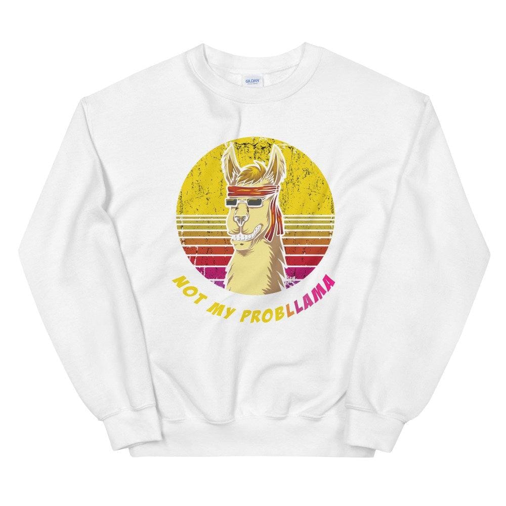 Llama Sweatshirt, Farm Animal Gift-Clothing:Gender-Neutral Adult Clothing:Hoodies & Sweatshirts-DecksyDesigns