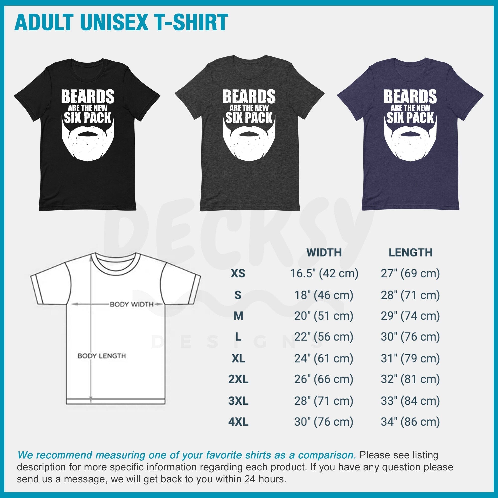 Mens Beard Shirt, Bearded Dad Gift-Clothing:Gender-Neutral Adult Clothing:Tops & Tees:T-shirts:Graphic Tees-DecksyDesigns