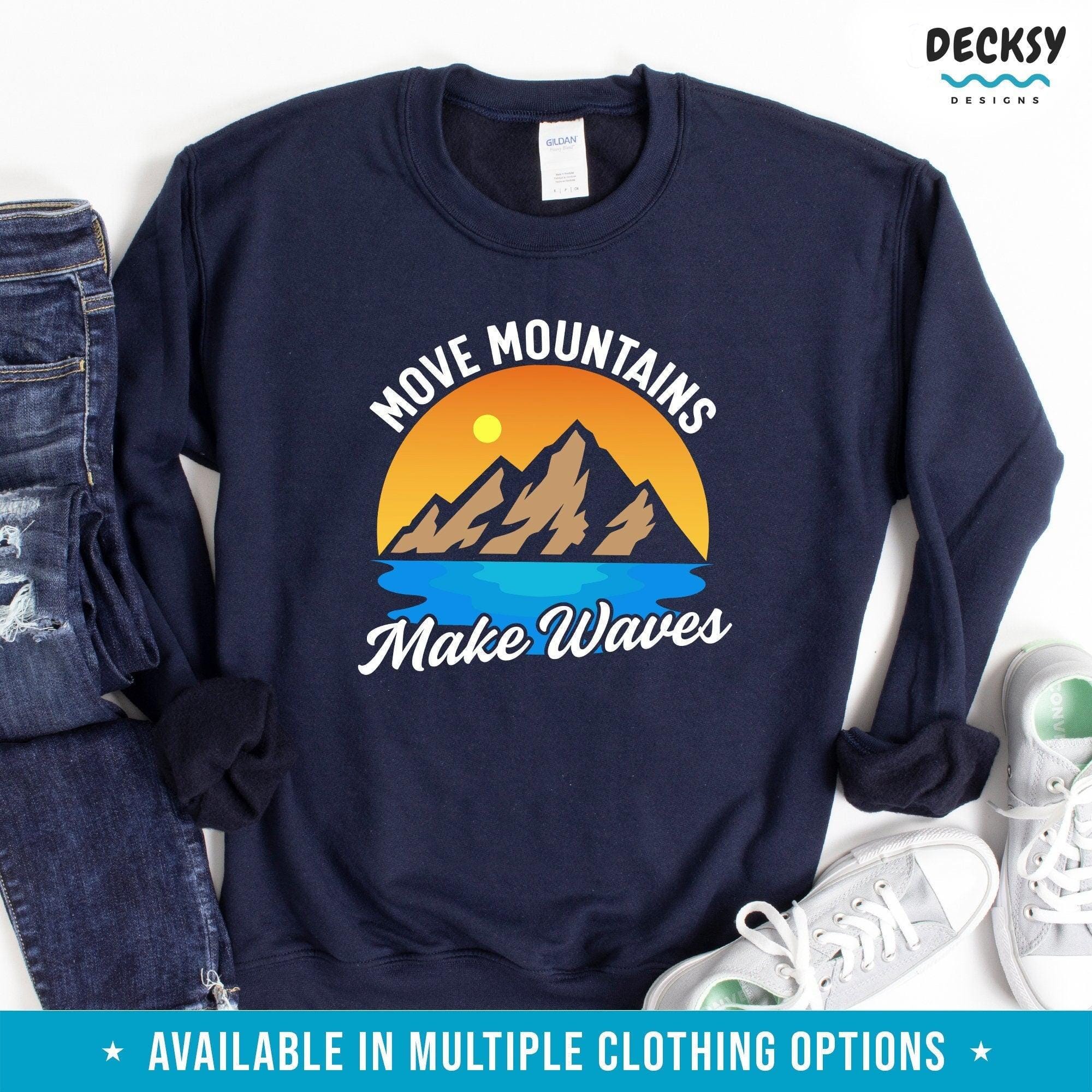 Mountain Waves Shirt, Outdoor Lover Gift-Clothing:Gender-Neutral Adult Clothing:Tops & Tees:T-shirts:Graphic Tees-DecksyDesigns