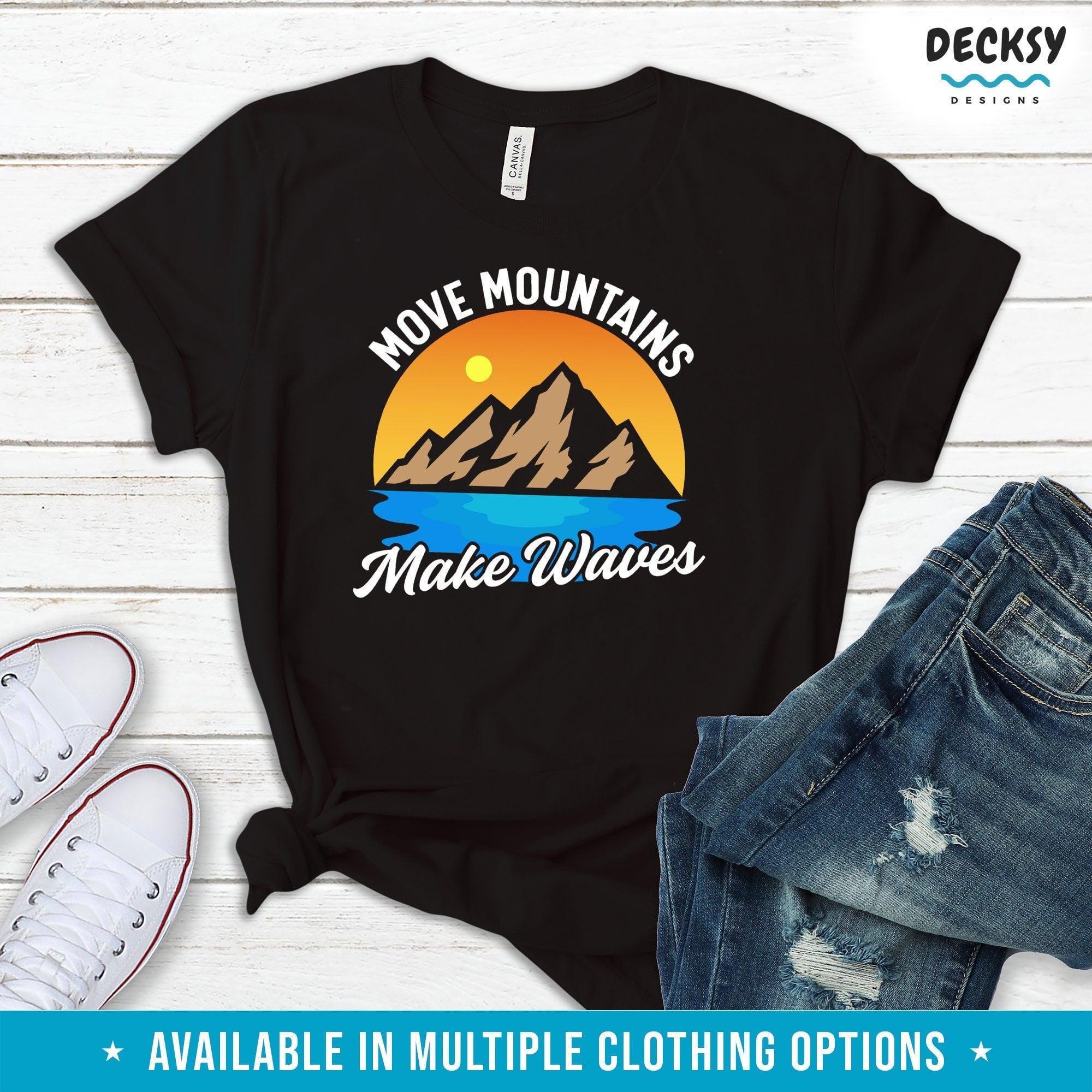 Mountain Waves Shirt, Outdoor Lover Gift-Clothing:Gender-Neutral Adult Clothing:Tops & Tees:T-shirts:Graphic Tees-DecksyDesigns