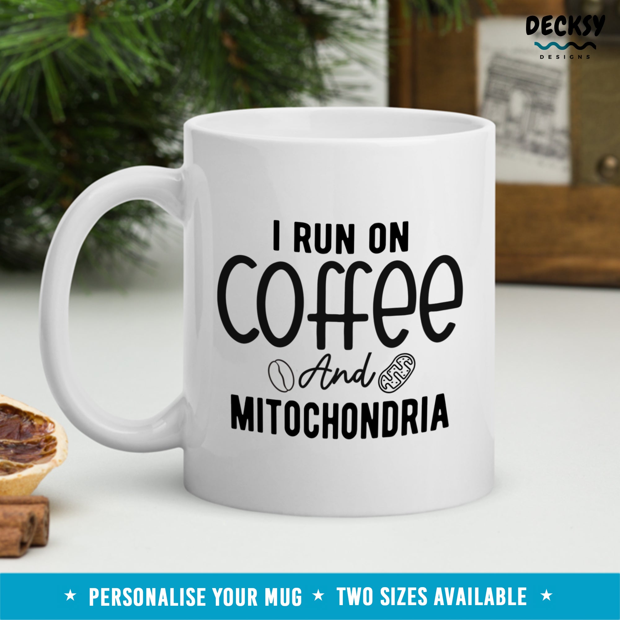 Biology Mug, Custom Microbiology Gift, Mitochondria Mug