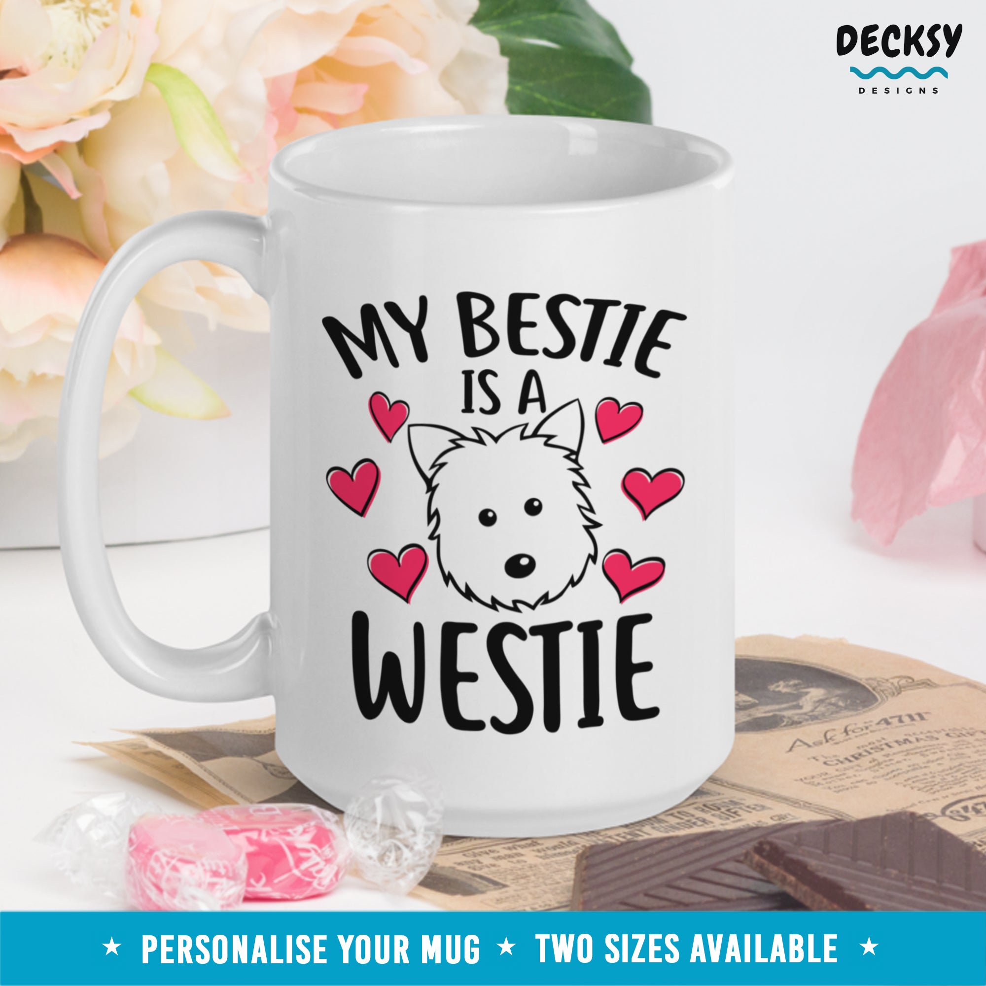 Westie Coffee Mug, Personalised West Highland Terrier Gift