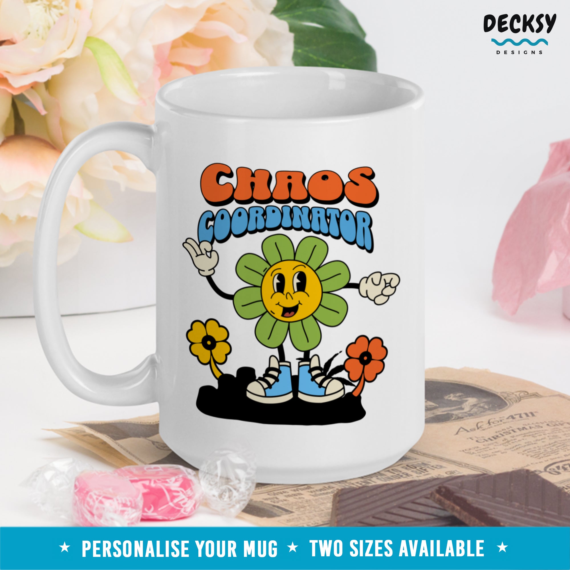 Chaos Coordinator Mug, Custom Office Assistant Gift, Coffee Lover Boss Gift