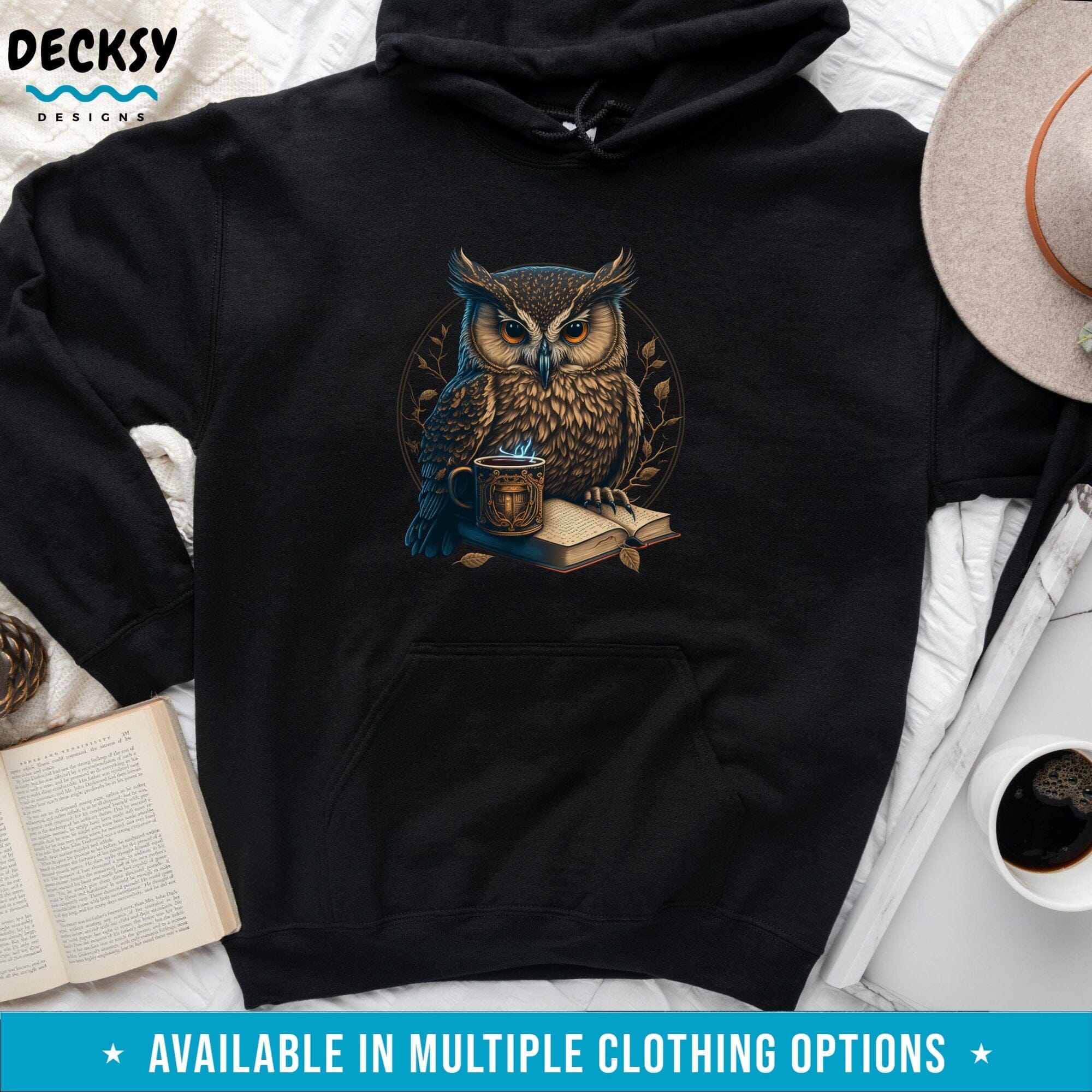 Night Owl Shirt, Book Reader Gift-Clothing:Gender-Neutral Adult Clothing:Tops & Tees:T-shirts:Graphic Tees-DecksyDesigns