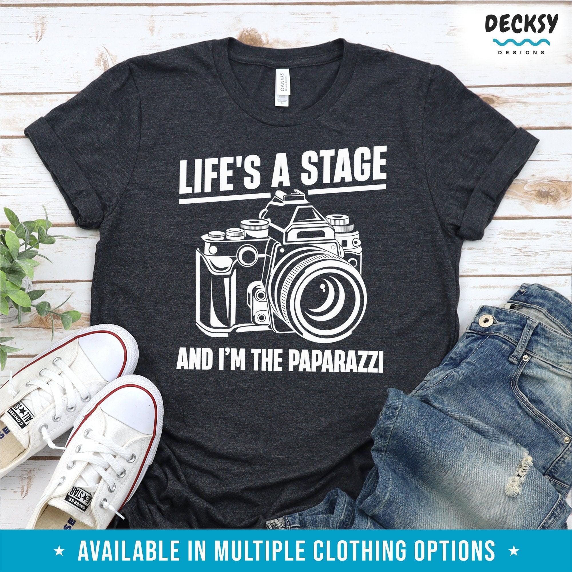 Photographer Shirt, Funny Camera Lover Gift-Clothing:Gender-Neutral Adult Clothing:Tops & Tees:T-shirts:Graphic Tees-DecksyDesigns