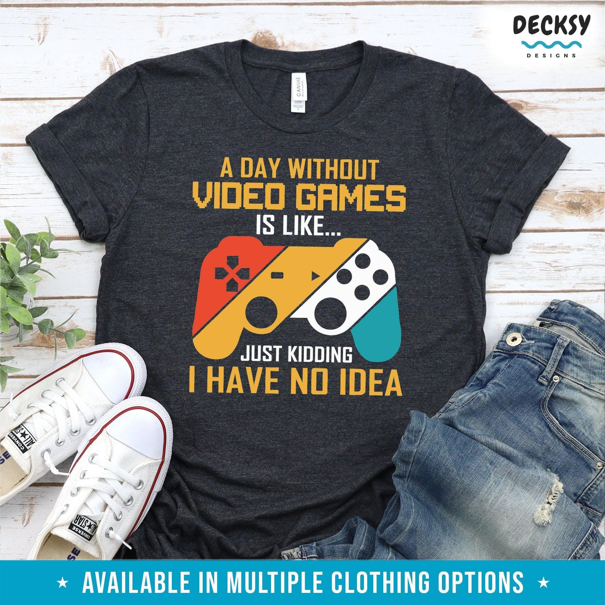 Retro Gaming Shirt, Funny Gamer Gift-Clothing:Gender-Neutral Adult Clothing:Tops & Tees:T-shirts:Graphic Tees-DecksyDesigns