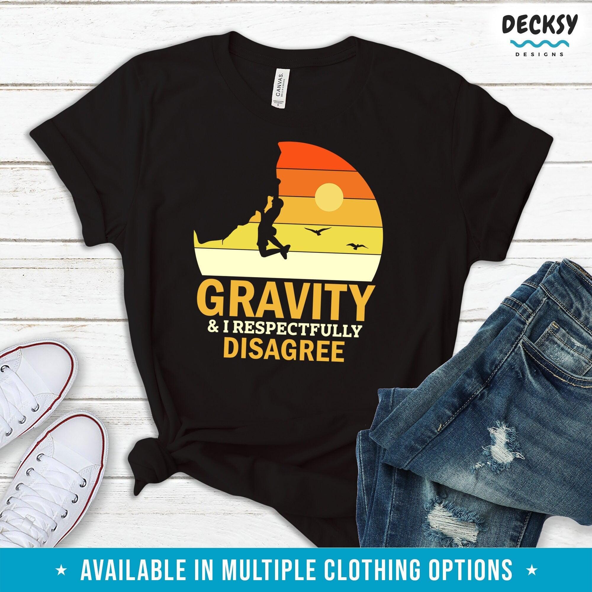 Rock Climbing Shirt, Mountain Climber Gift-Clothing:Gender-Neutral Adult Clothing:Tops & Tees:T-shirts:Graphic Tees-DecksyDesigns