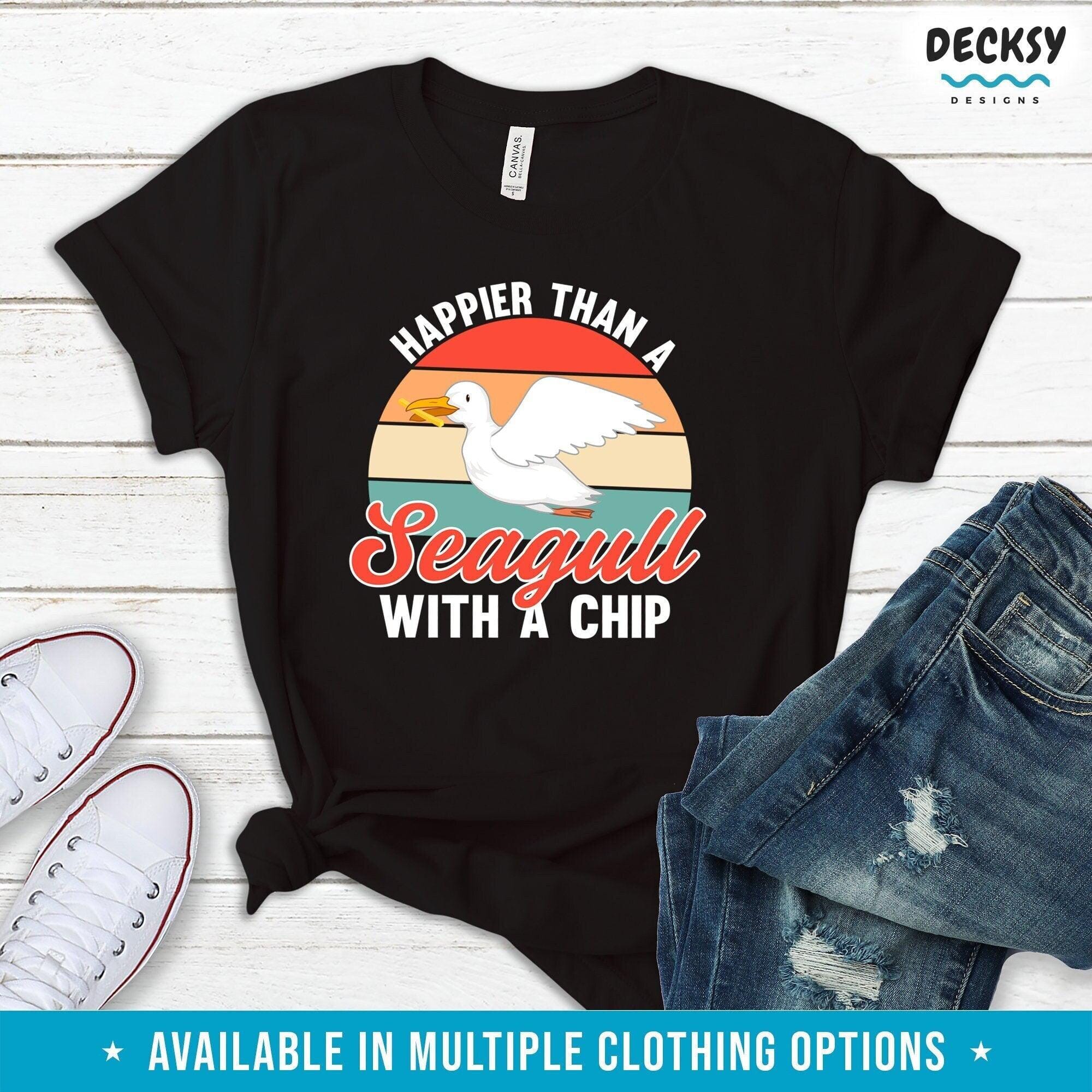 Seagull Shirt, Funny Retirement Gift For Coworker-Clothing:Gender-Neutral Adult Clothing:Tops & Tees:T-shirts:Graphic Tees-DecksyDesigns