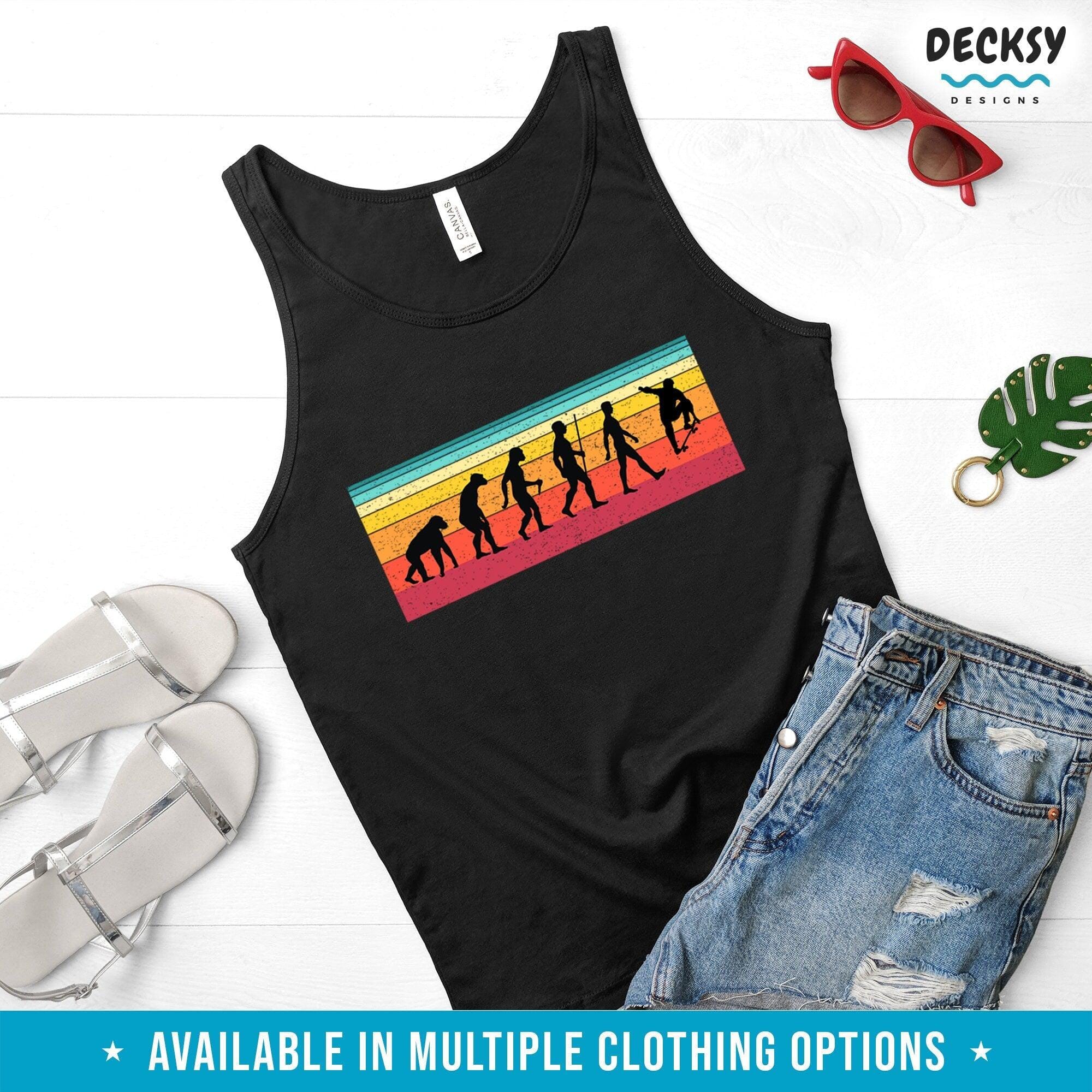 Skateboarding Evolution Shirt, Vintage Skateboard Gift-Clothing:Gender-Neutral Adult Clothing:Tops & Tees:T-shirts:Graphic Tees-DecksyDesigns