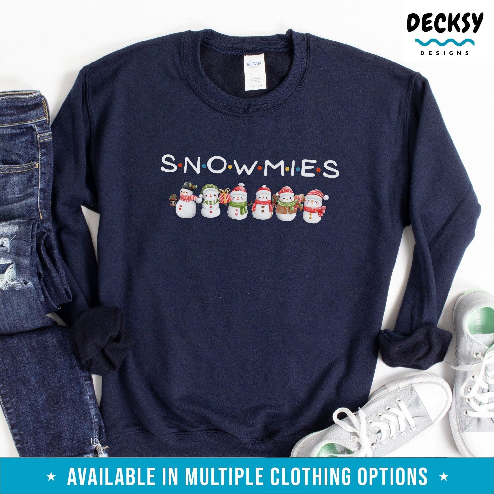 Snowmies Shirt, Cute Christmas Party Gift-Clothing:Gender-Neutral Adult Clothing:Tops & Tees:T-shirts:Graphic Tees-DecksyDesigns