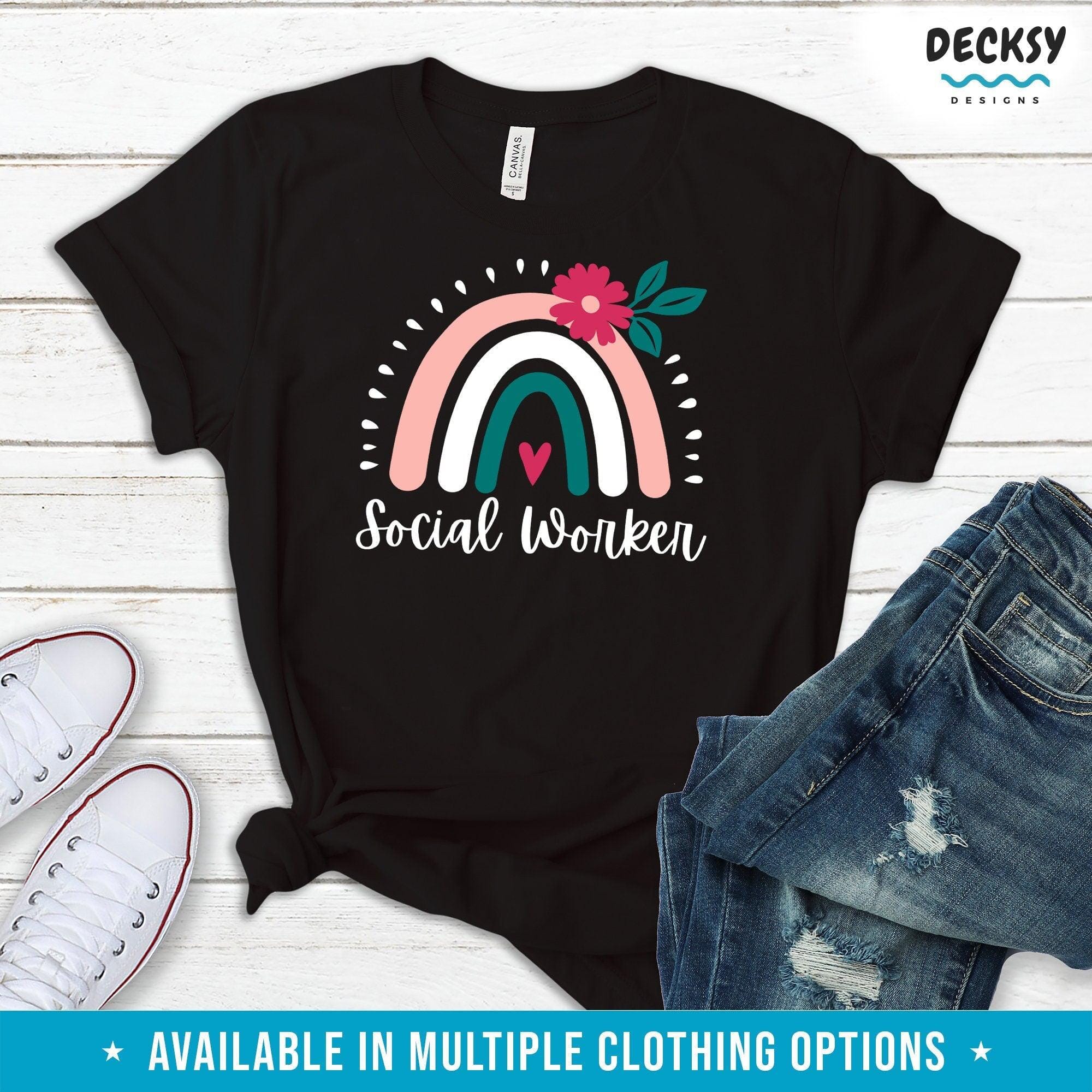 Social Worker Shirt, School Social Worker Gift-Clothing:Gender-Neutral Adult Clothing:Tops & Tees:T-shirts:Graphic Tees-DecksyDesigns