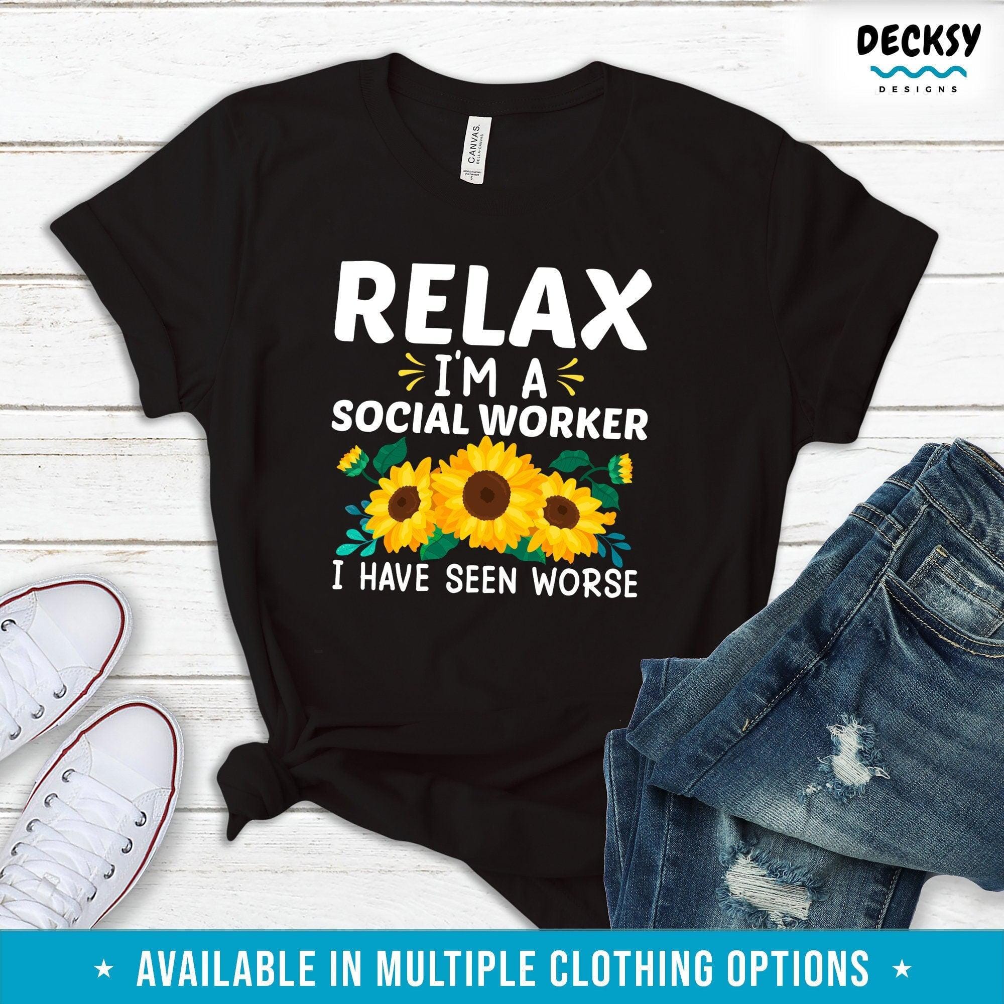 Social Worker Tshirt, Gift For Social Work-Clothing:Gender-Neutral Adult Clothing:Tops & Tees:T-shirts:Graphic Tees-DecksyDesigns