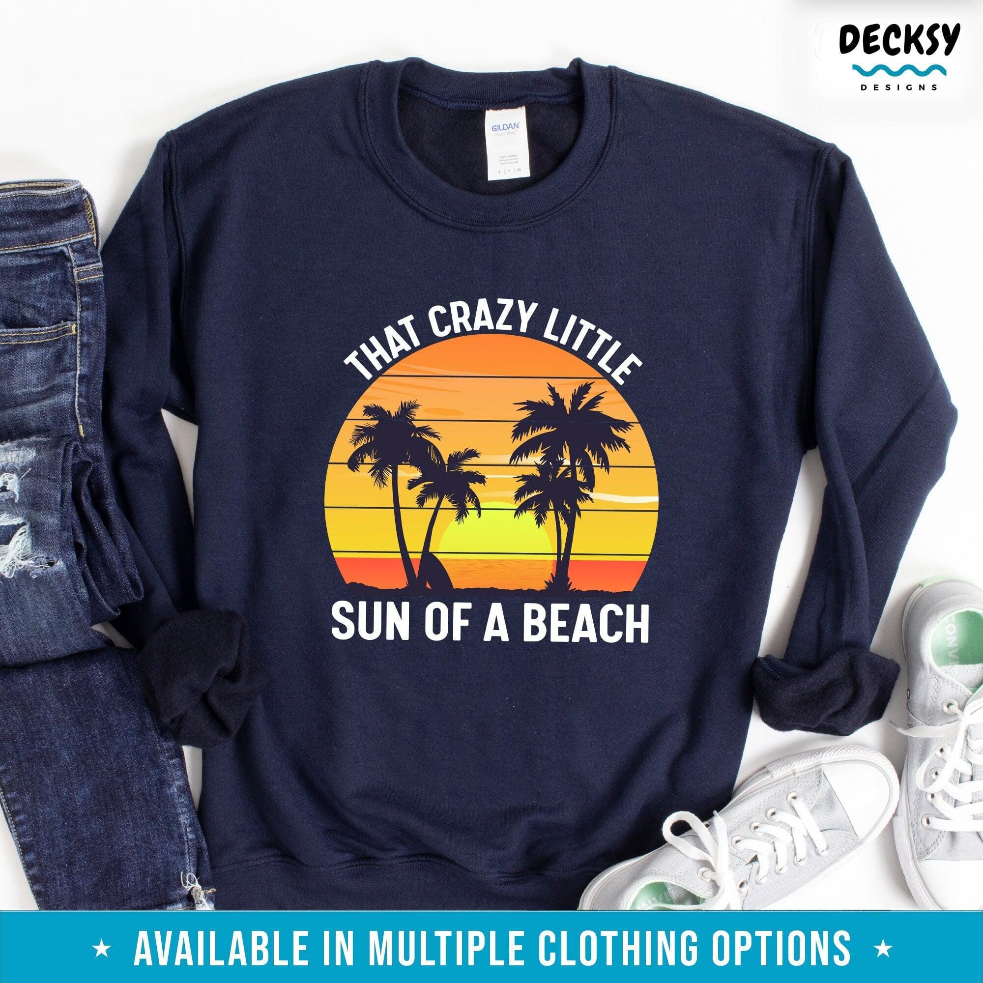 Sun Of A Beach Shirt, Beach and Ocean Lover Gift-Clothing:Gender-Neutral Adult Clothing:Tops & Tees:T-shirts:Graphic Tees-DecksyDesigns