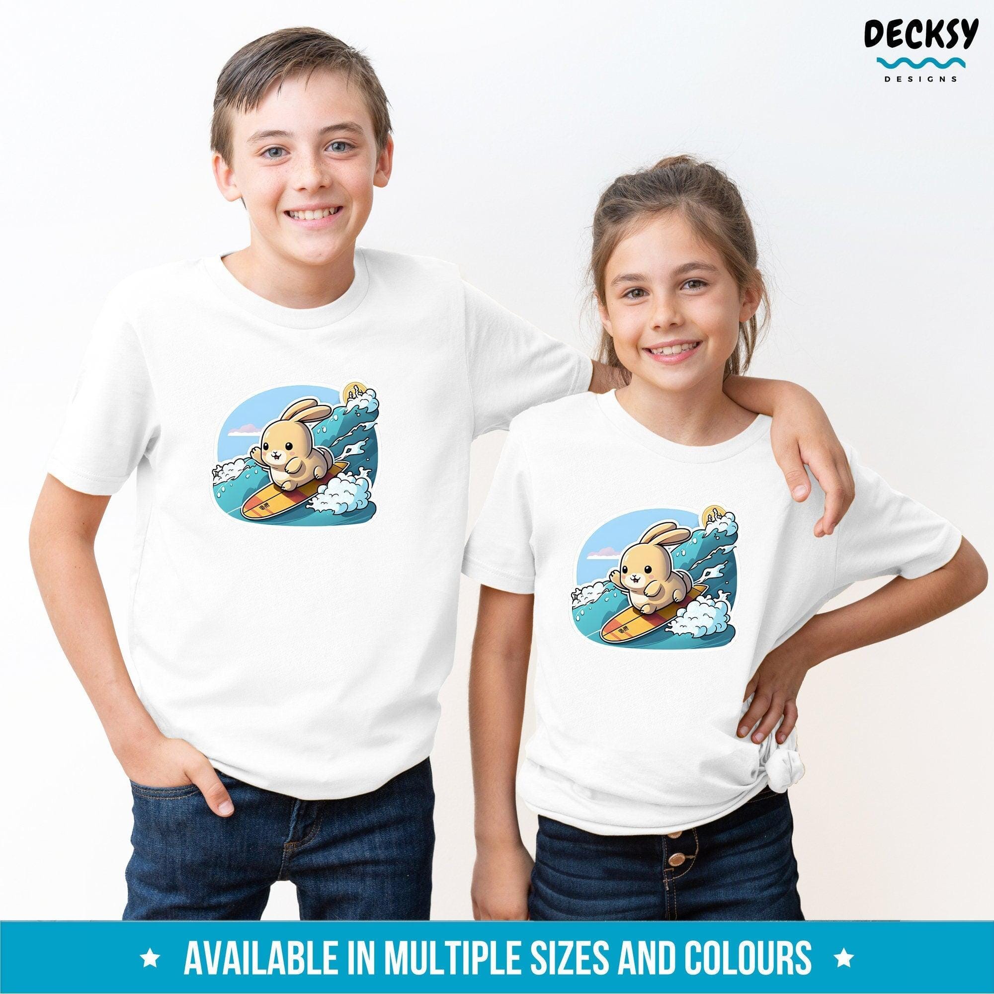 Surfing Easter Bunny Shirt, Hiking Squad Gift-Clothing:Gender-Neutral Adult Clothing:Tops & Tees:T-shirts:Graphic Tees-DecksyDesigns