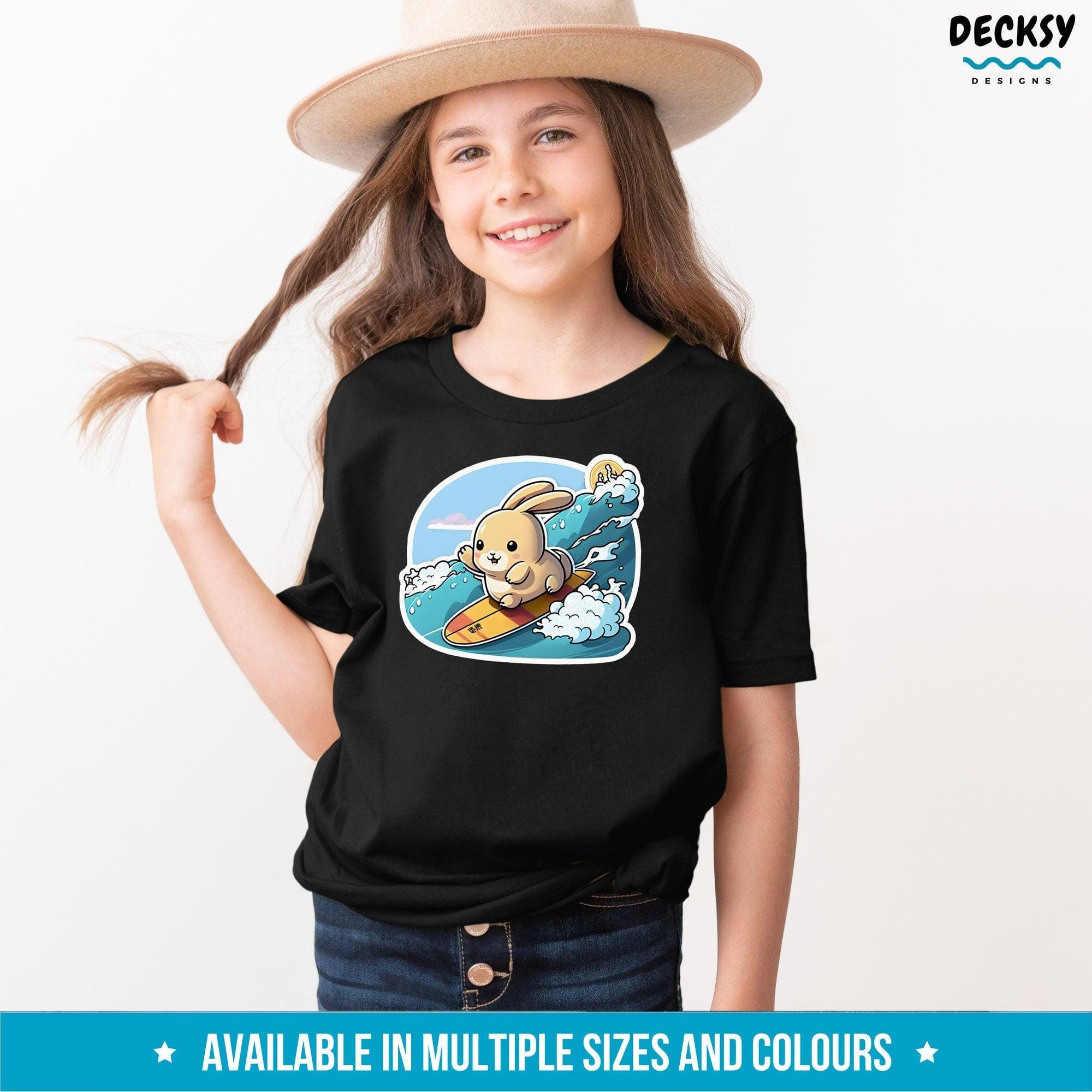 Surfing Easter Bunny Shirt, Hiking Squad Gift-Clothing:Gender-Neutral Adult Clothing:Tops & Tees:T-shirts:Graphic Tees-DecksyDesigns