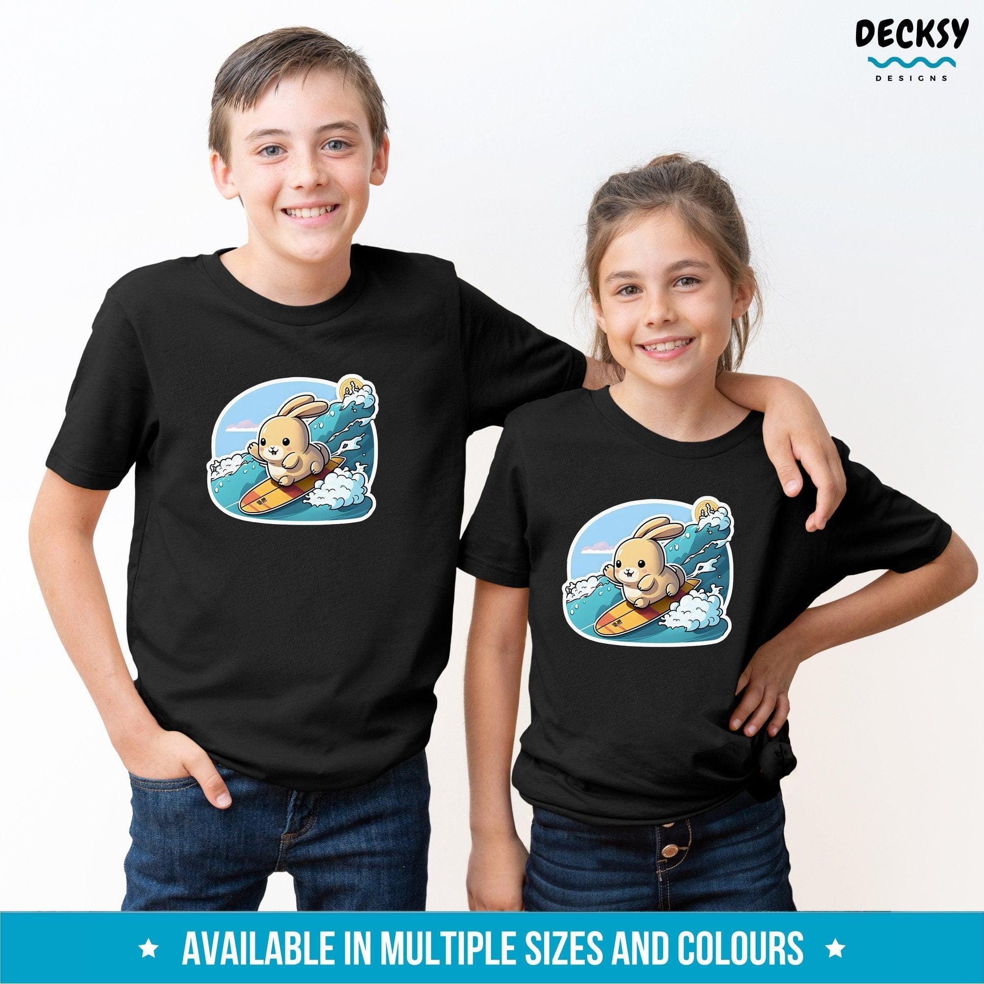 Surfing Easter Bunny Shirt, Hiking Squad Gift-Clothing:Gender-Neutral Adult Clothing:Tops & Tees:T-shirts:Graphic Tees-DecksyDesigns