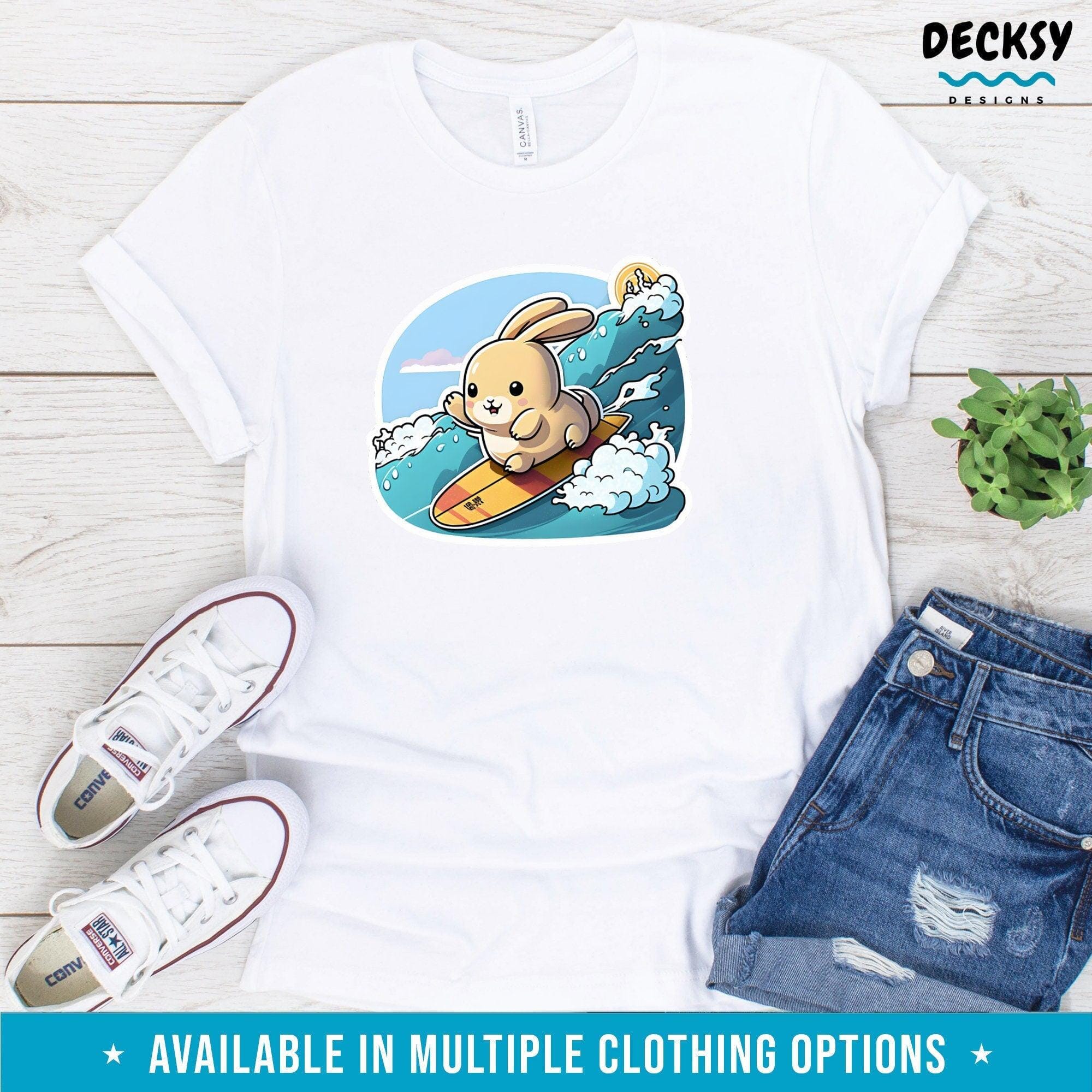 Surfing Easter Bunny Shirt, Hiking Squad Gift-Clothing:Gender-Neutral Adult Clothing:Tops & Tees:T-shirts:Graphic Tees-DecksyDesigns