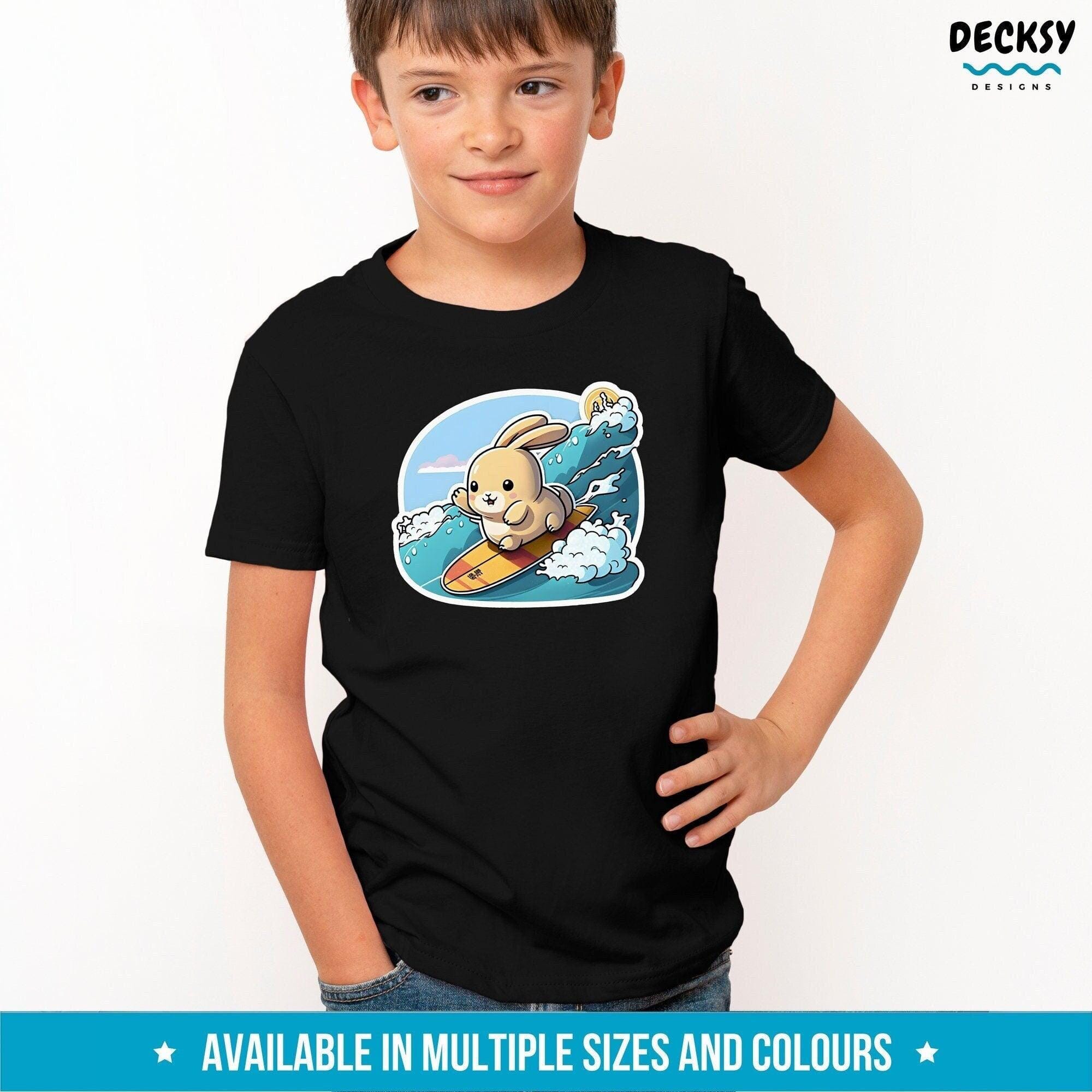 Surfing Easter Bunny Shirt, Hiking Squad Gift-Clothing:Gender-Neutral Adult Clothing:Tops & Tees:T-shirts:Graphic Tees-DecksyDesigns