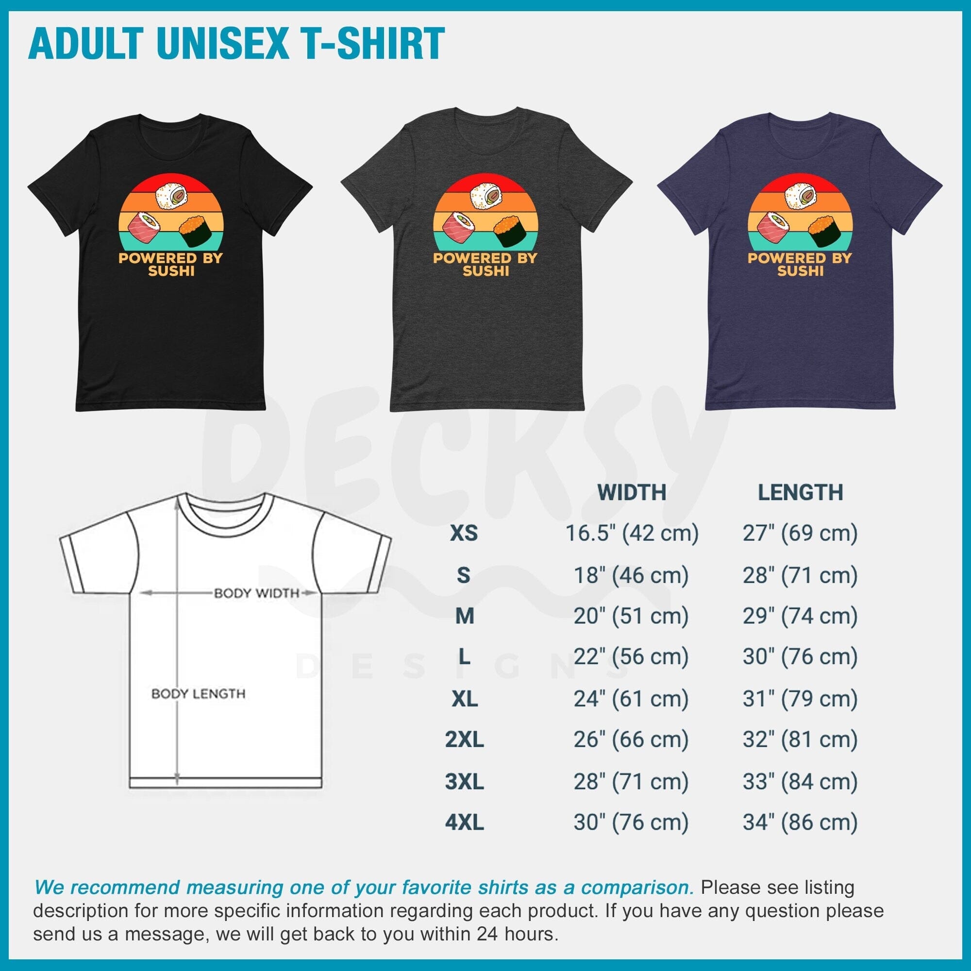 Sushi Shirt, Sushi Lover Gift-Clothing:Gender-Neutral Adult Clothing:Tops & Tees:T-shirts:Graphic Tees-DecksyDesigns