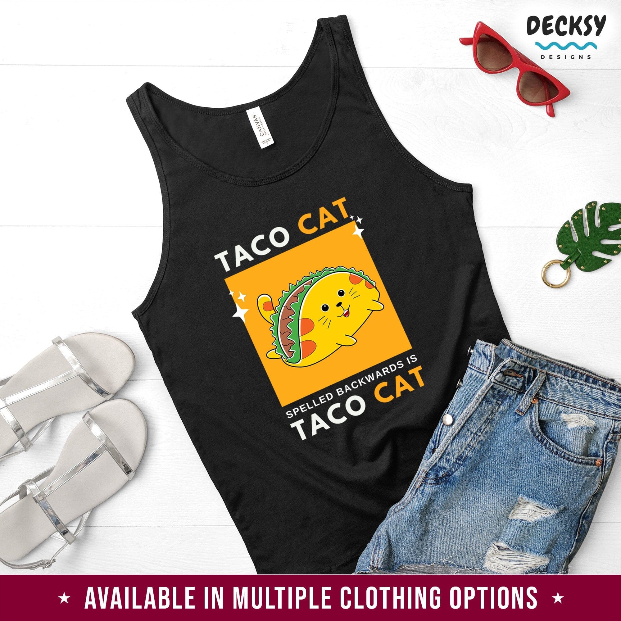 Taco Cat Shirt, Funny Cat Gift-Clothing:Gender-Neutral Adult Clothing:Tops & Tees:T-shirts:Graphic Tees-DecksyDesigns