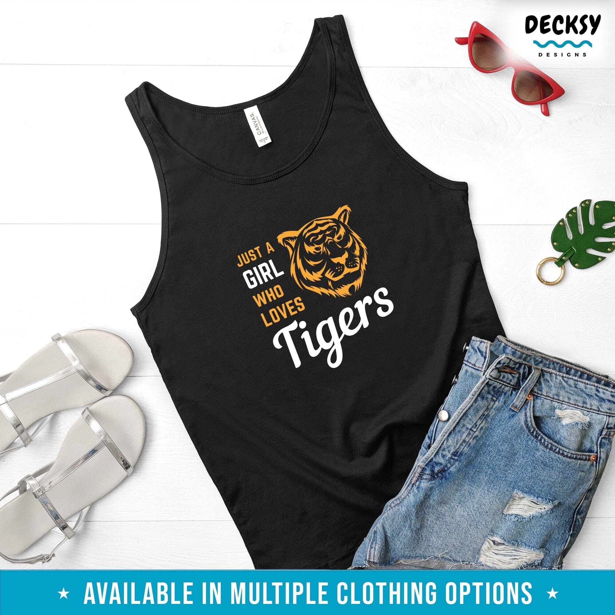 Tiger Shirt Women, Tiger Lover Gift For Her-Clothing:Gender-Neutral Adult Clothing:Tops & Tees:T-shirts:Graphic Tees-DecksyDesigns