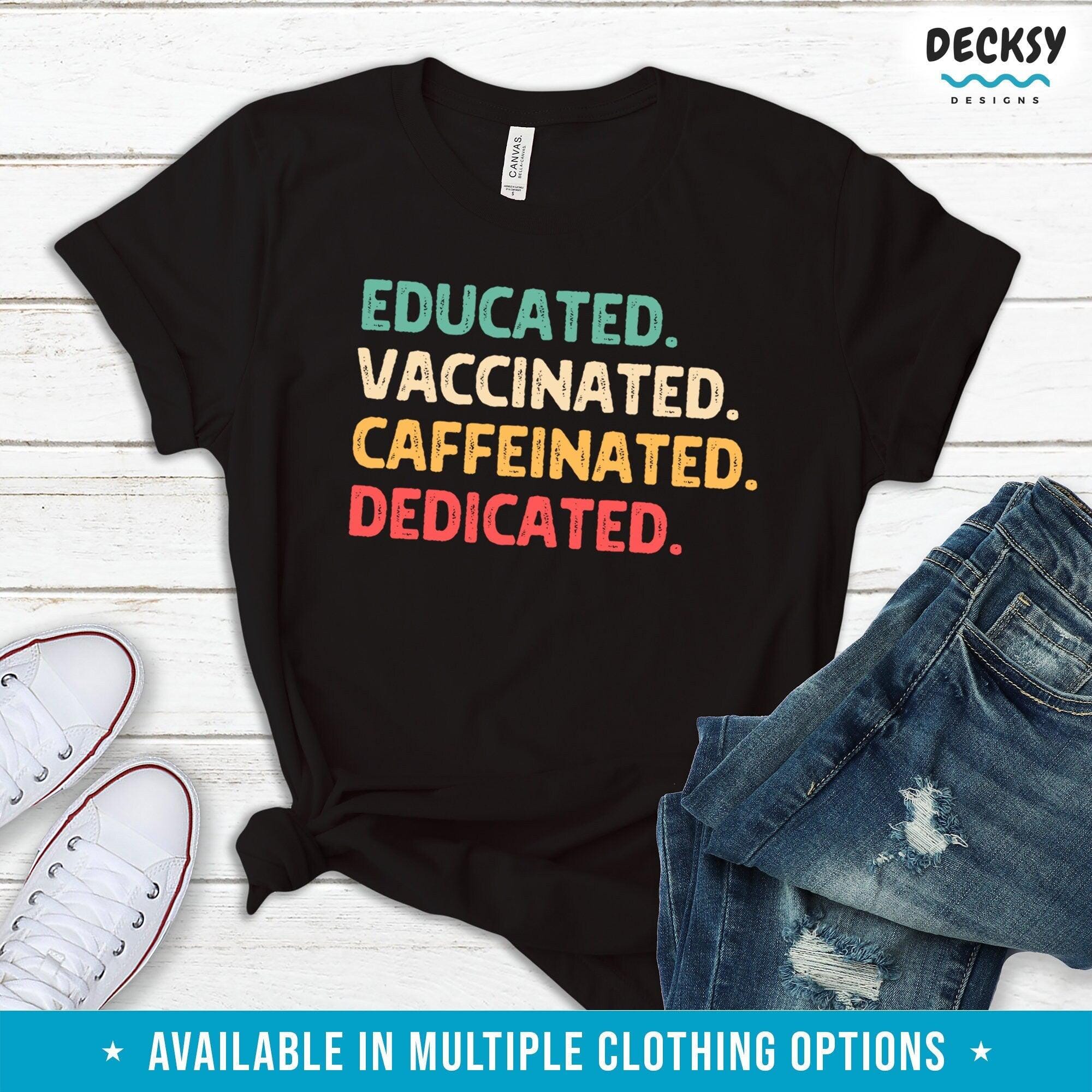 Vaccinated Shirt, Funny Vaccine Gift-Clothing:Gender-Neutral Adult Clothing:Tops & Tees:T-shirts:Graphic Tees-DecksyDesigns