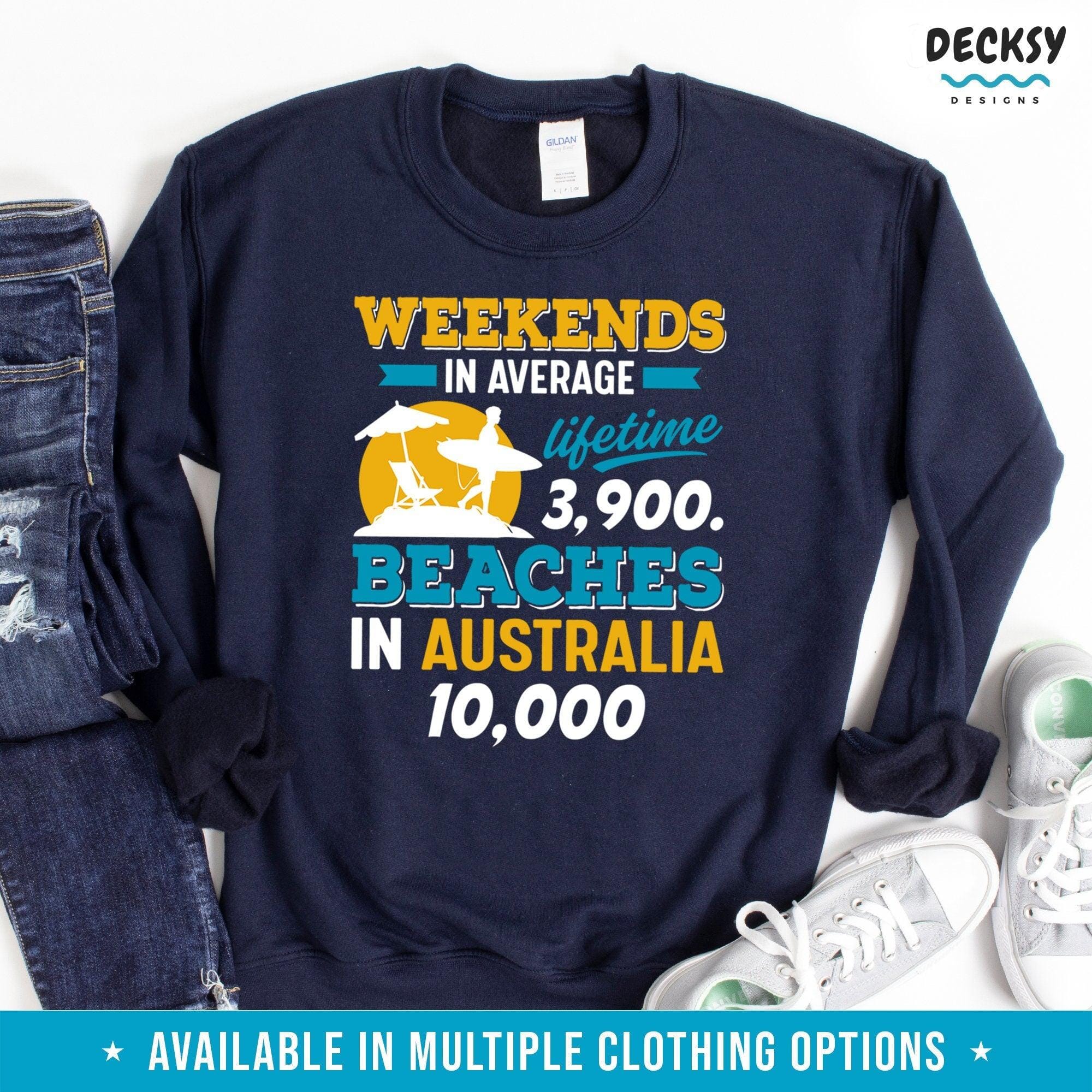 Weekend Shirt, Australian Beach Gift-Clothing:Gender-Neutral Adult Clothing:Tops & Tees:T-shirts:Graphic Tees-DecksyDesigns