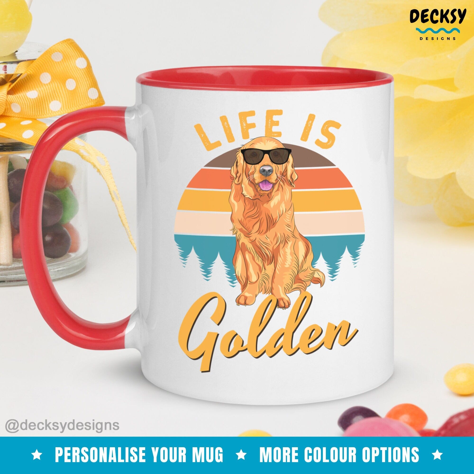 Golden Retriever Cup, New Dog Owner Gift Home & Living:Kitchen & Dining:Drink & Barware:Drinkware:Mugs DecksyDesigns 