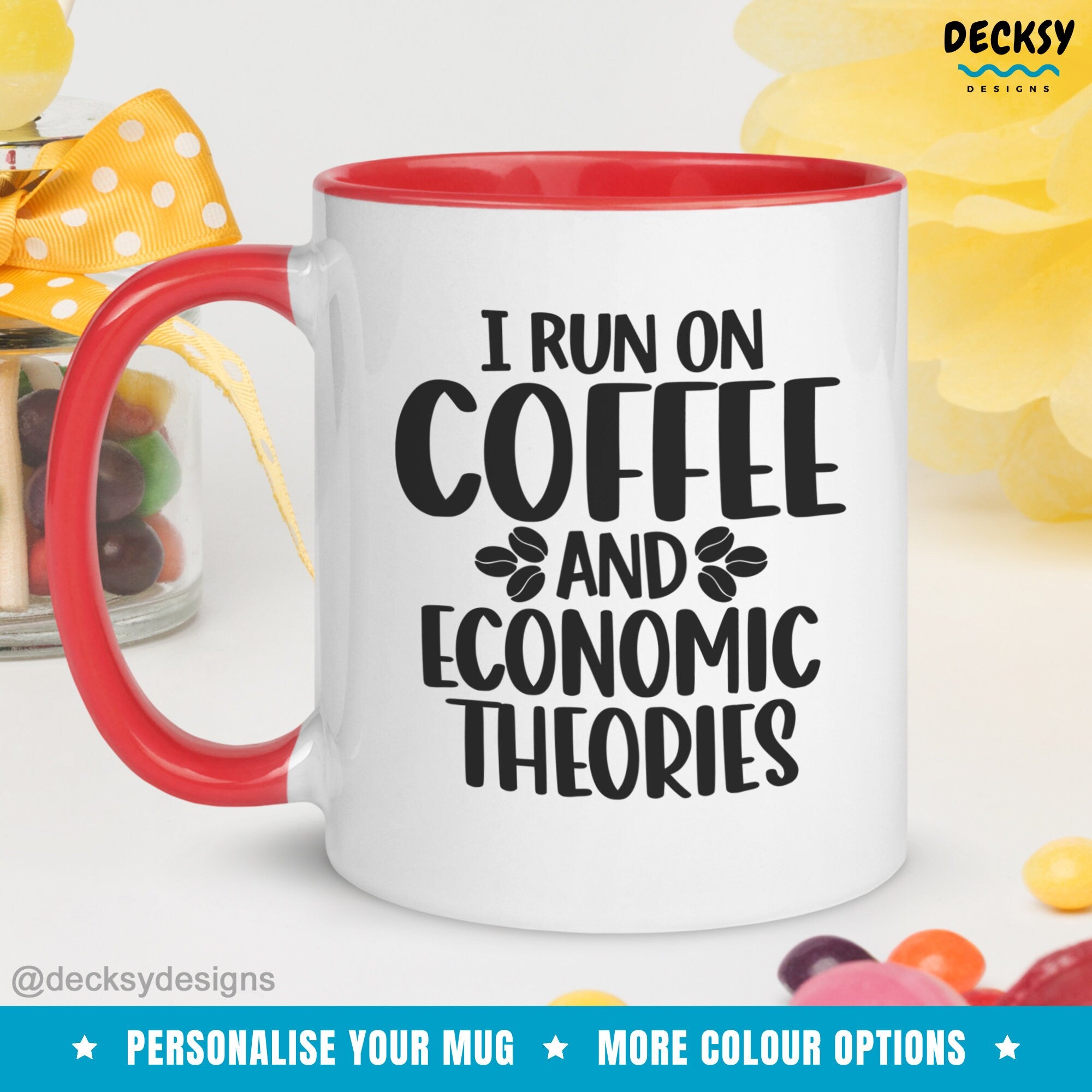 Economist Mug, Custom Economics Teacher Gift, Economics Student Coffee Cup, Gift From Grad Squad 2023, College University Professor Gifts Mugs by DecksyDesigns