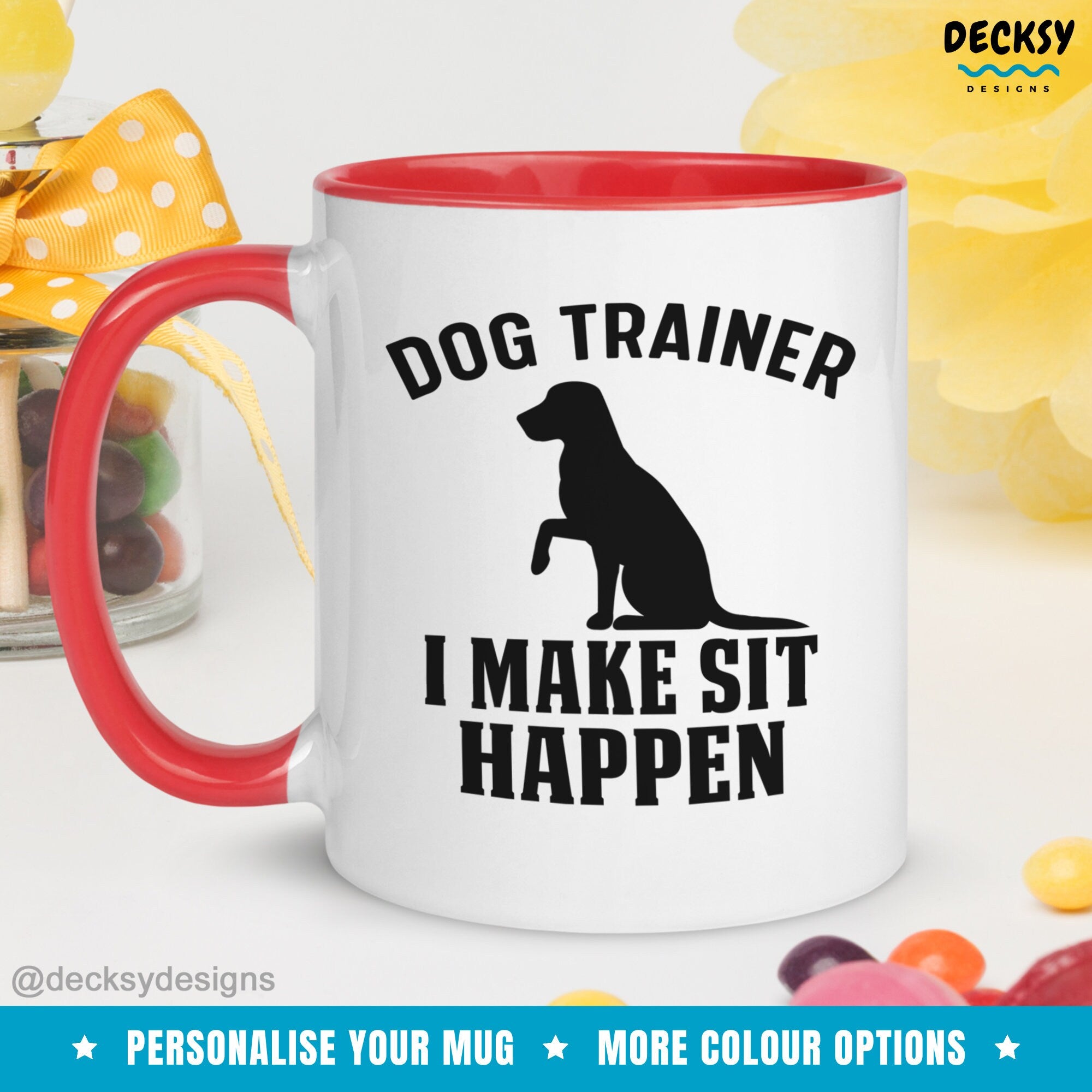 Dog Trainer Mug, Gift For Dog Groomer, Dog Walker Mug, Custom Dog Training Gift, Personalised Dog Trainer Gift, Dog Obedience Instructor Mug Mugs by DecksyDesigns