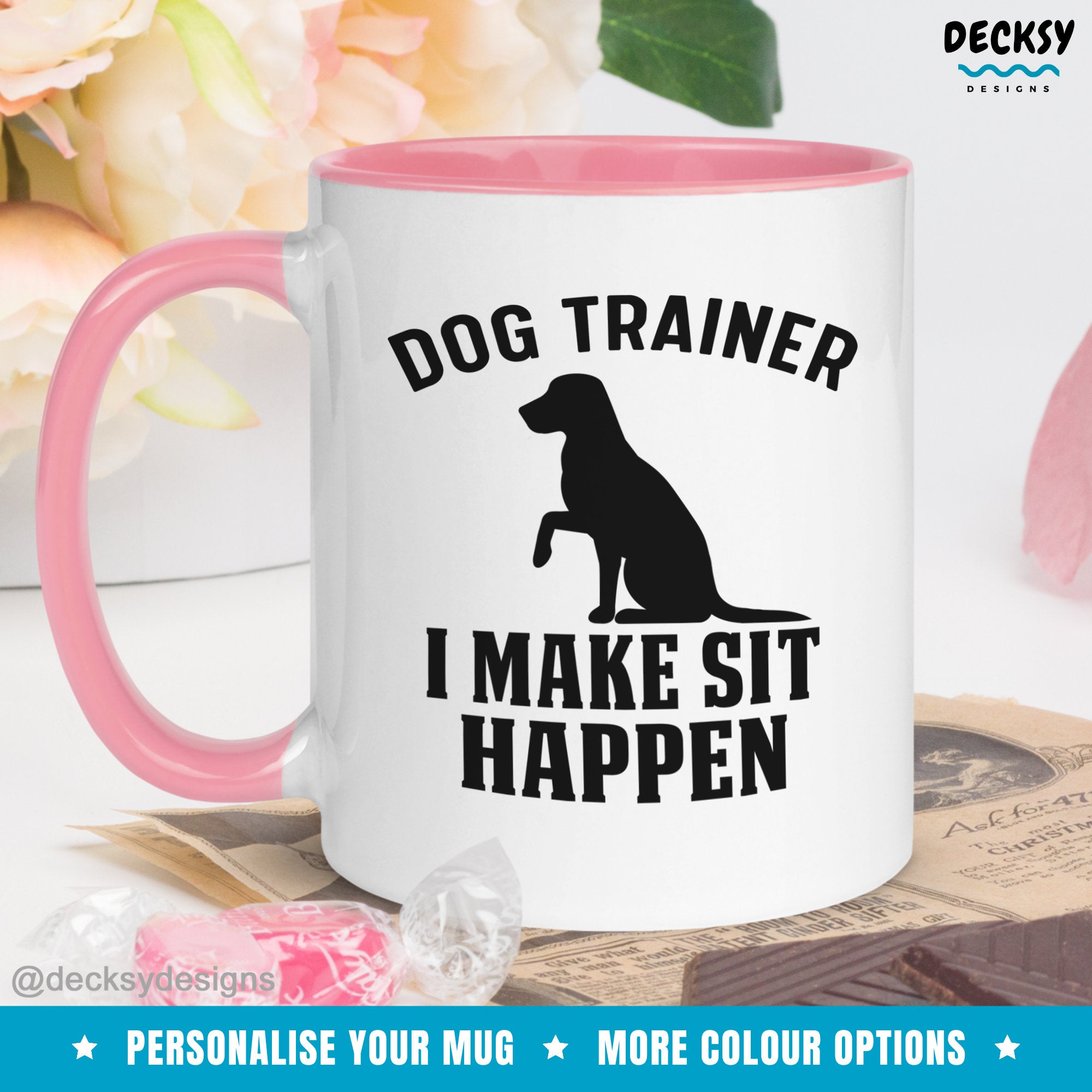 Dog Trainer Mug, Gift For Dog Groomer, Dog Walker Mug, Custom Dog Training Gift, Personalised Dog Trainer Gift, Dog Obedience Instructor Mug Mugs by DecksyDesigns